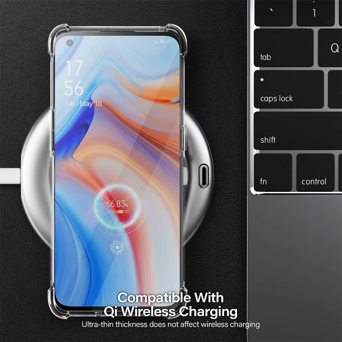 DL3 Mobilak Case Compatible with OPPO Find X3 Pro/Find X3, Cover Silicone Transparent TPU Gorilla Anti-shock Protector Camera Shockproof Corners - Clear