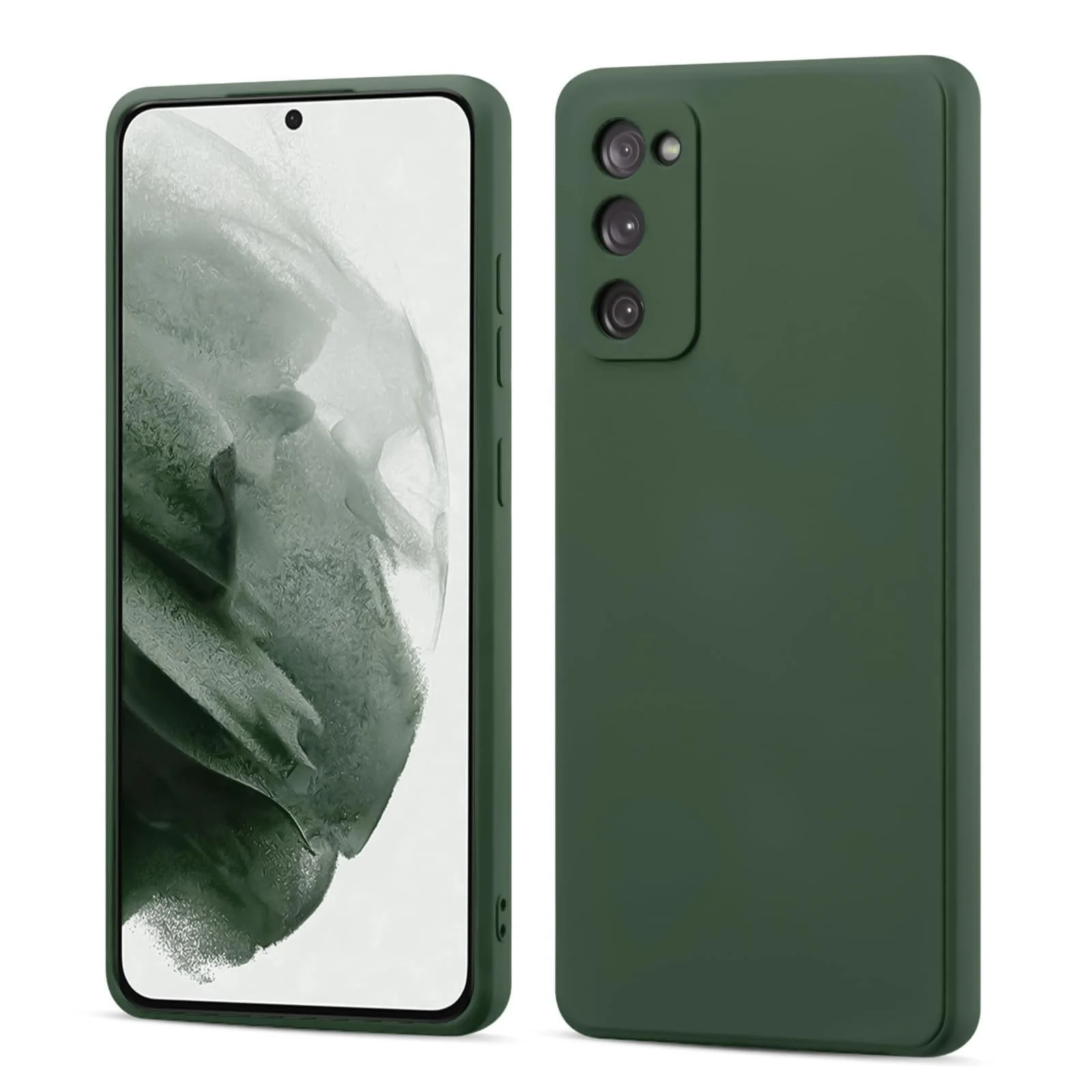 DL3 Mobilak Liquid Silicone Case for Samsung Galaxy S20 FE, Not compatible with MagSafe, Supports wireless charging, Camera protection - Green