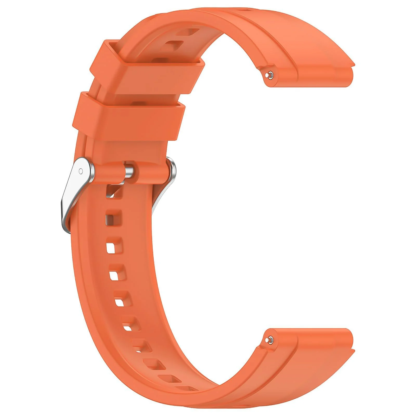DL3 Mobilak Strap Compatible with Huawei Watch GT5 Pro 42mm / GT5 41mm / GT4 41mm / Garmin Venu 3S / Forerunner 265S / Fossil Women's Gen 6, 18mm Soft Silicone Replacement Bands - Orange