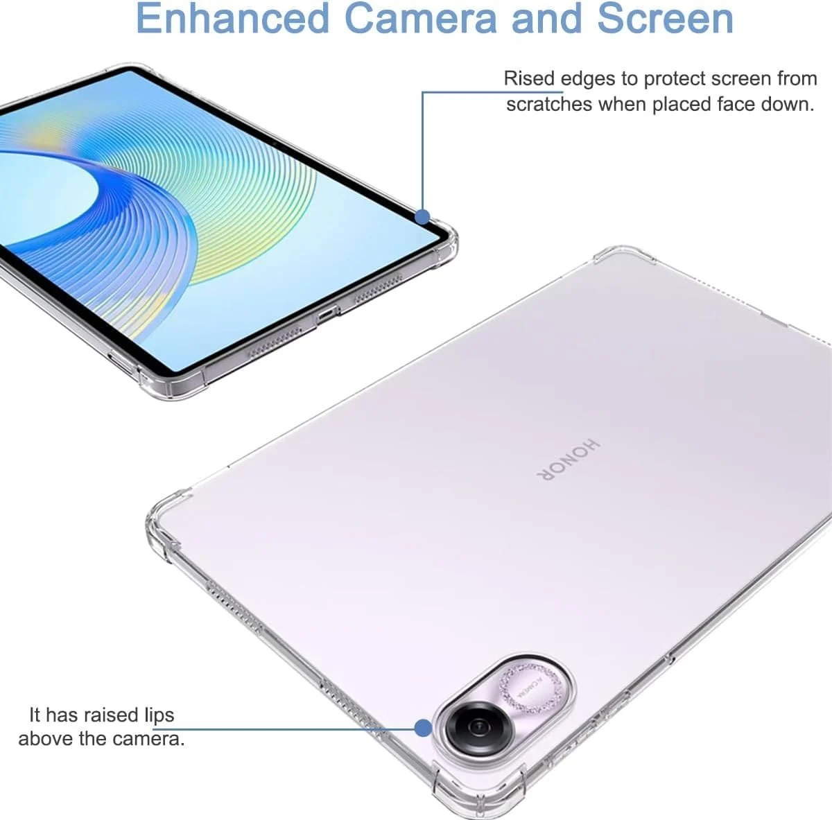 DL3 Mobilak Case For Honor Pad X9 Honor Pad X8 Pro 11.5 inch, Ultra Thin Silicone Shockproof Back Shell HD TPU Protective Cover - Clear