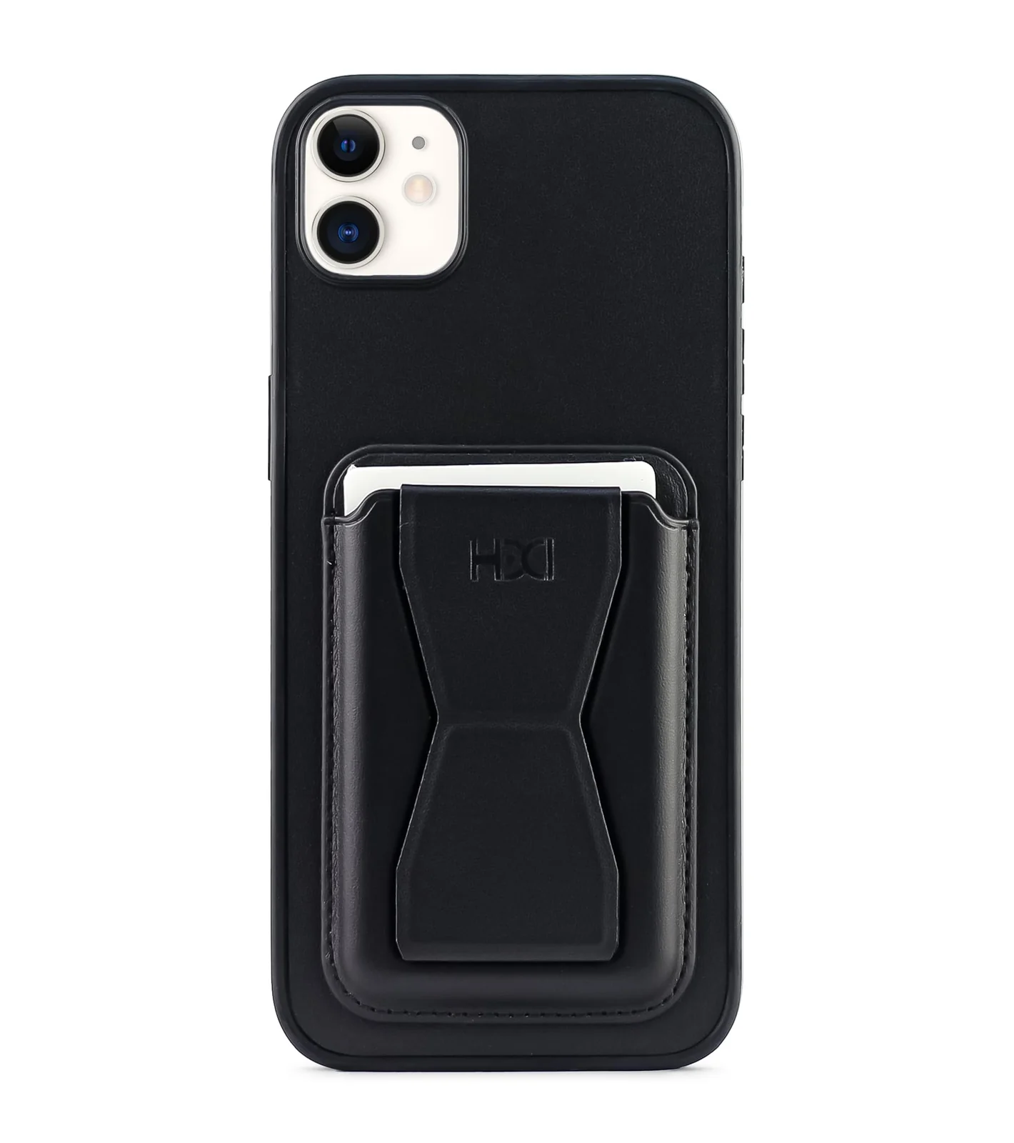 DL3 Mobilak Leather Wallet Case with Card Slot for iPhone 11 (6.1-Inch) with Camera Protection and Shockproof Design - Black