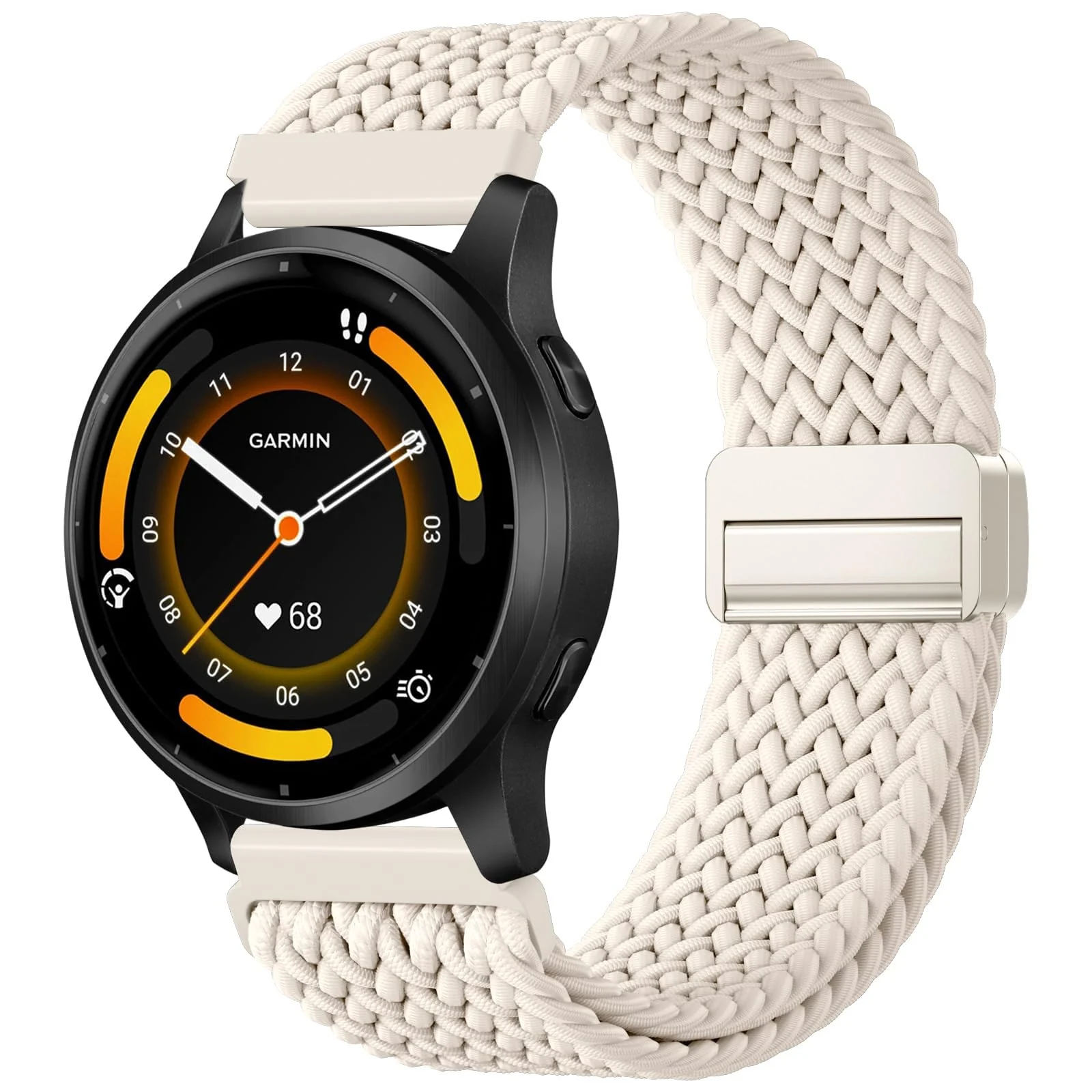 DL3 Mobilak 22mm Magnetic Band for Redmi Watch 5 Active/5 Lite/Samsung Galaxy Watch 3 45mm/Watch 46mm/Gear S3/Huawei watch GT6 GT5 46MM/GT2E/GT6 Pro/GT 5 Pro/Amazfit GTR 4/3, Stretchy Braided Nylon Sport Strap - A-starlight