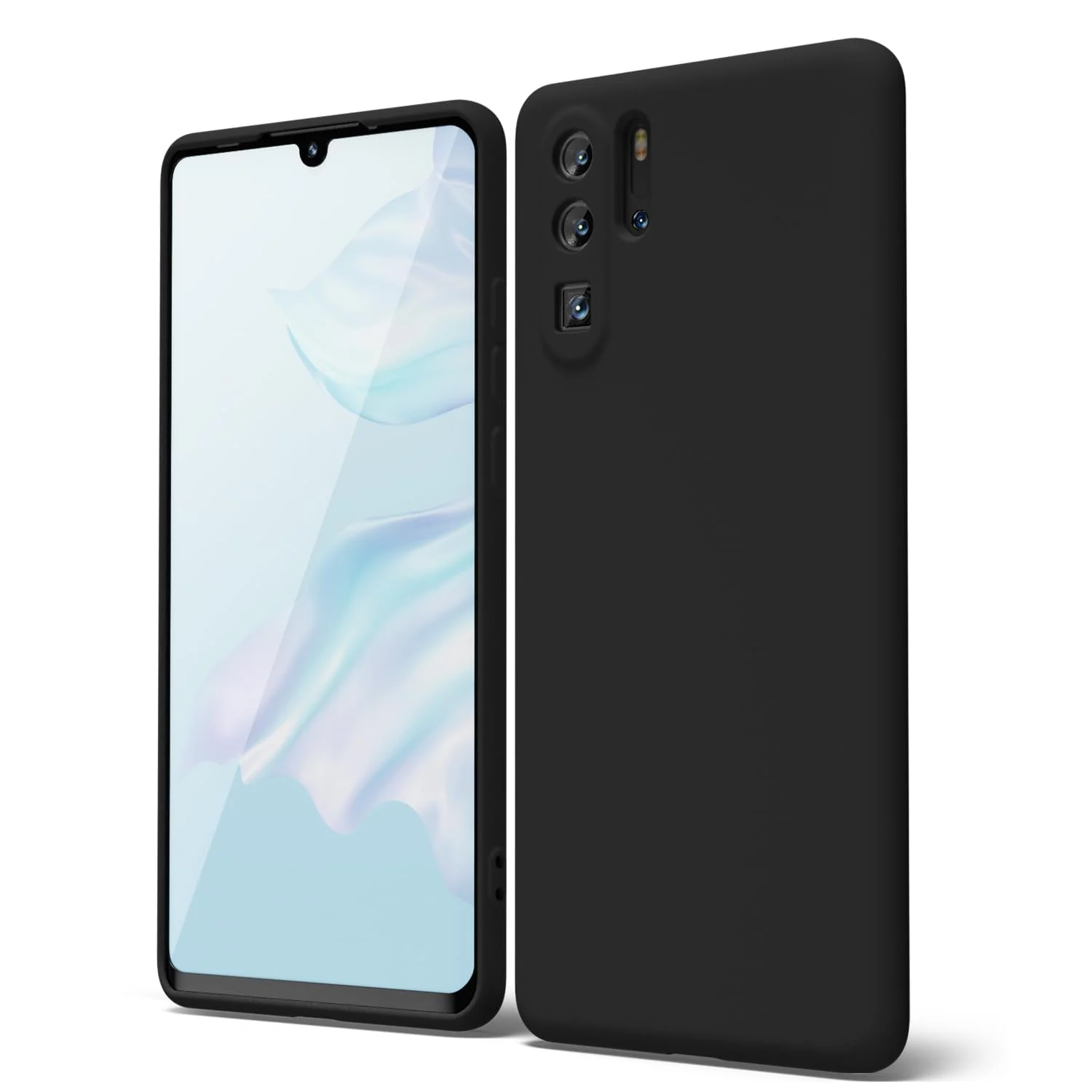 DL3 Mobilak Case Compatible with Huawei P30 Pro, Soft Silicone Bumper Case, Shockproof Protective Case - Black