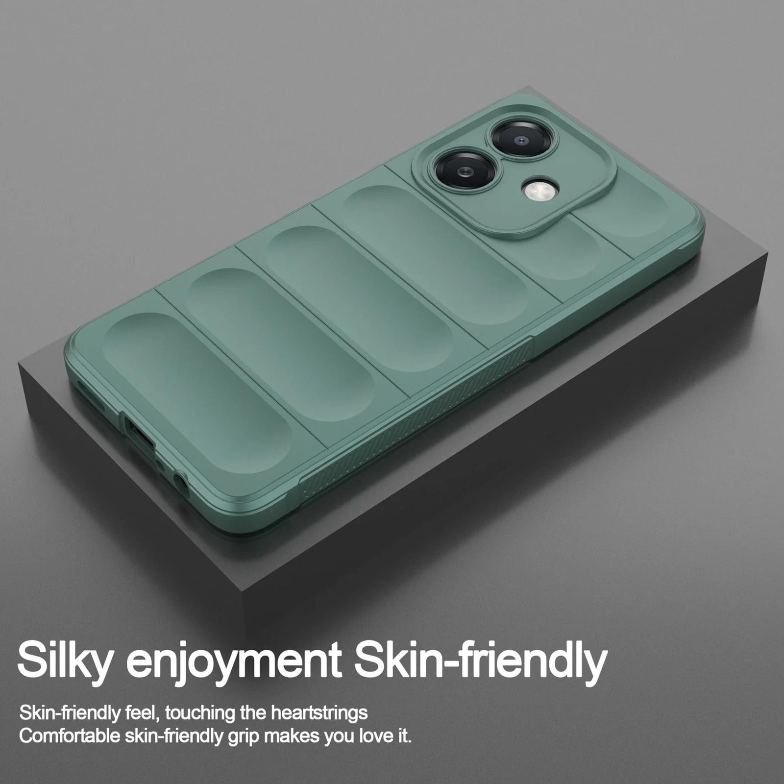 DL3 Mobilak Flexible Silicone and TPU Protective Case with Camera Protection for OPPO A3 / OPPO A3x / A40 - Green