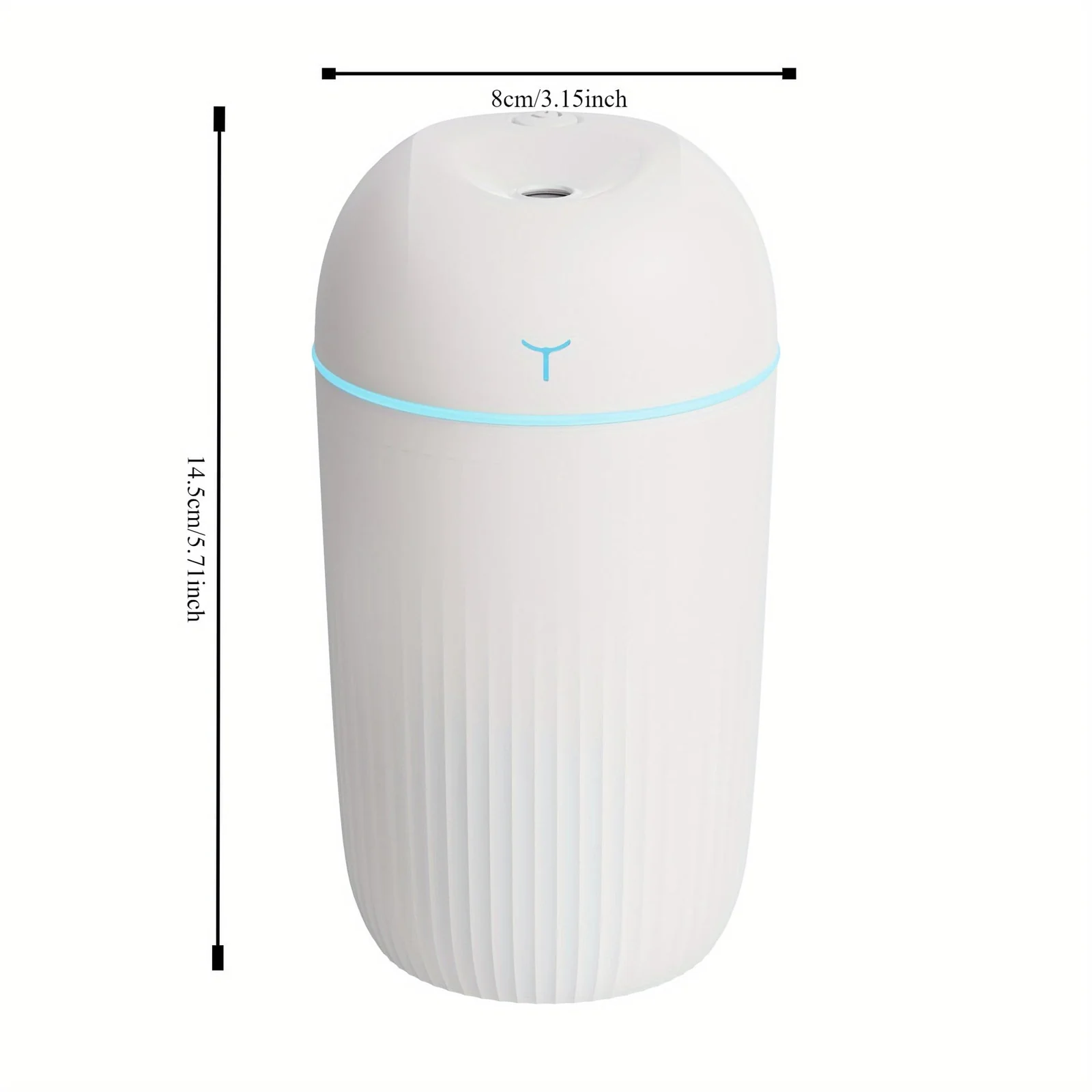 Mobigon Wood Cool Mist Ultrasonic Humidifier for Room Moisture, Aroma Diffuser for Home, 400ml Essential Oil Diffuser with 7 Colorful Night Light, Auto Shut-Off, Home, Office - White