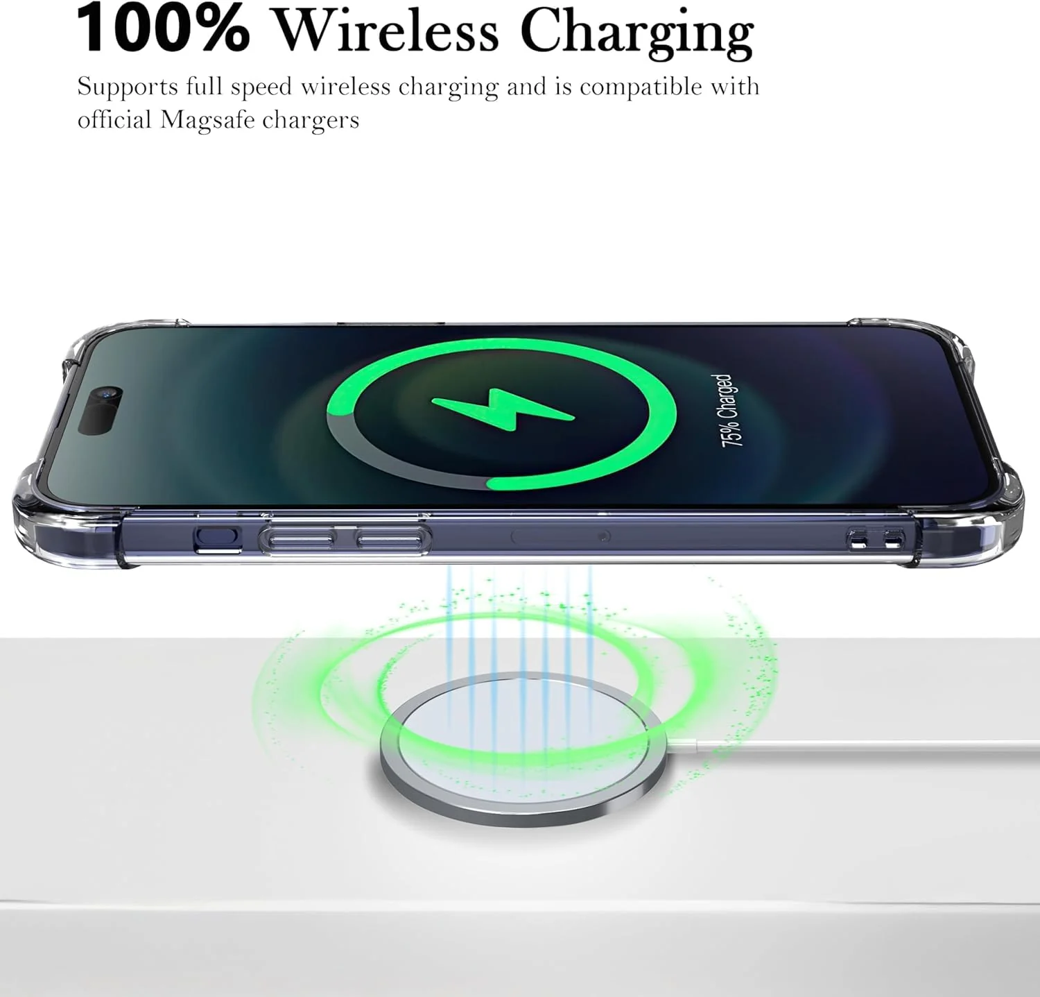 DL3 Mobilak Case Compatible with iPhone 12 Pro Max 6.7, Cover Silicone Transparent TPU Gorilla Anti-shock Shockproof Corners - Clear