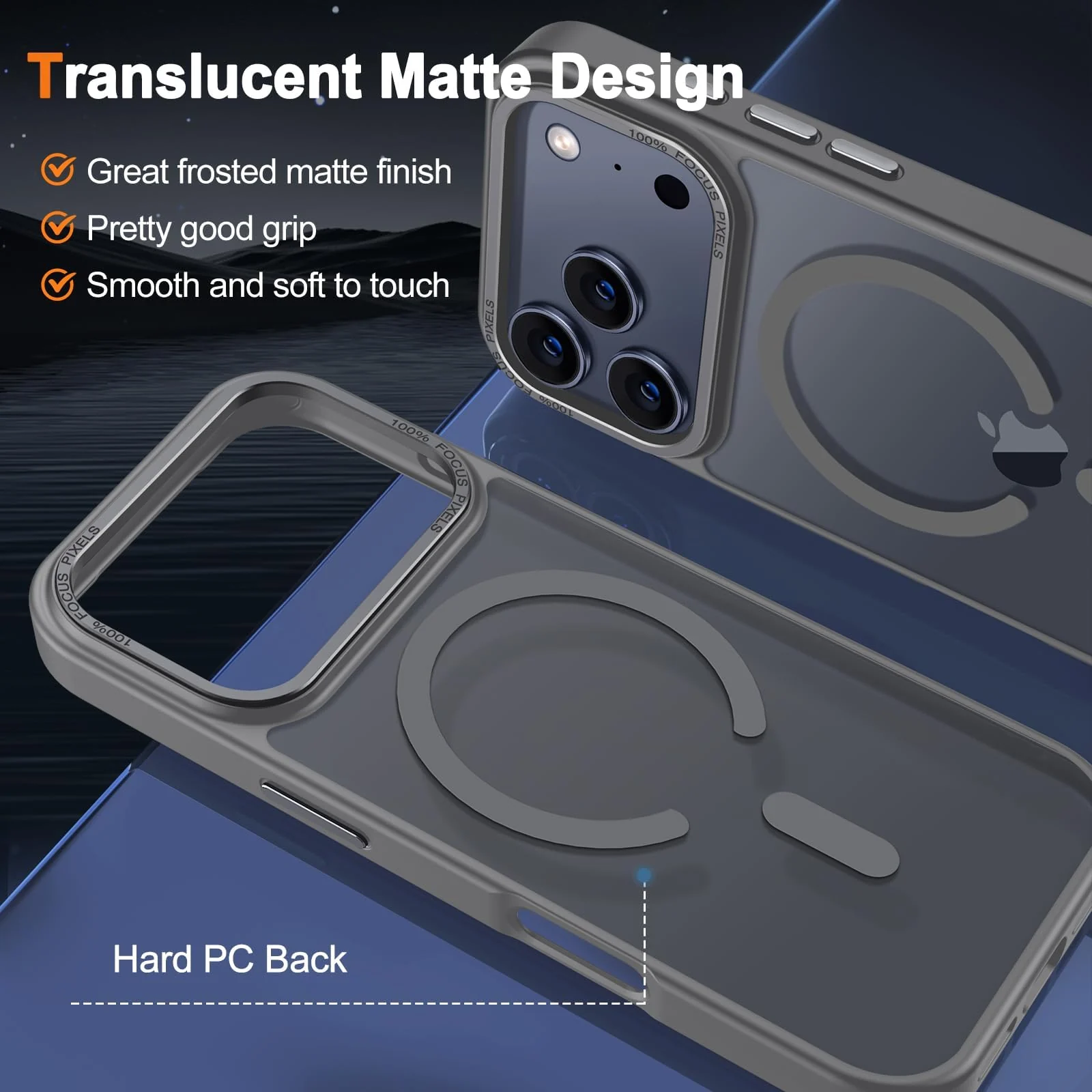 DL3 MOBILAK Protective Phone Case for Apple iPhone 18 Pro and 17 Pro - Gray