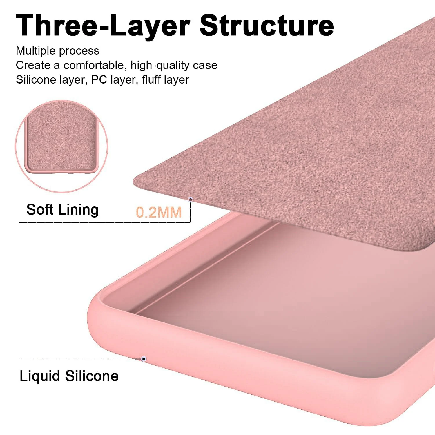 DL3 Mobilak Soft Silicone Protective Case for Honor X9a with Microfiber Lining and Shockproof Design - Pink Sand