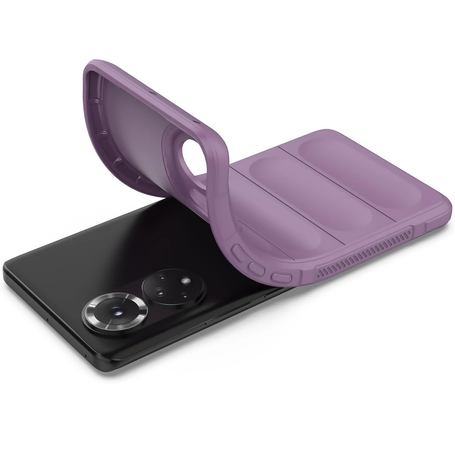 DL3 Mobilak Flexible Silicone and TPU Protective Case with Camera Protection for Honor 50 / Huawei Nova 9 - Purple