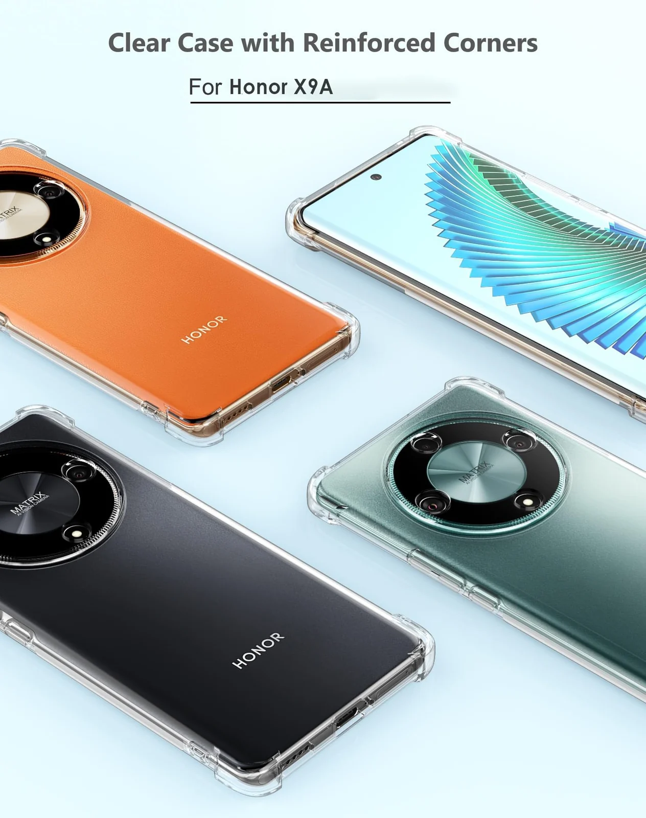 DL3 Mobilak Case For Honor X9a 5G / Honor Magic 5 Lite, Cover Silicone Transparent TPU Gorilla Anti-shock Protector Camera Shockproof Corners - Clear