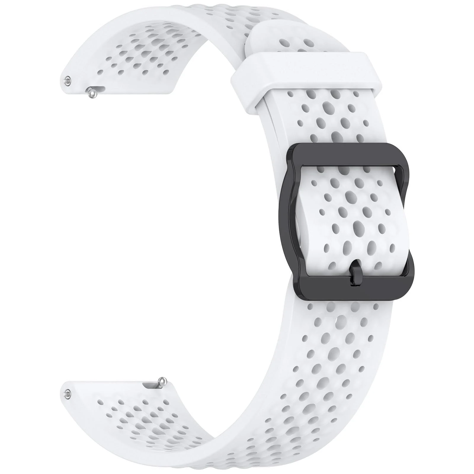 DL3 Mobilak 22 mm Silicone Breathable Sport Bracelet For Xiaomi Redmi Watch 5 Active/Redmi Watch 5 Lite Strap, 22mm Adjustable Armband Watchbands Quick Wristband Watch Strap Bands - White