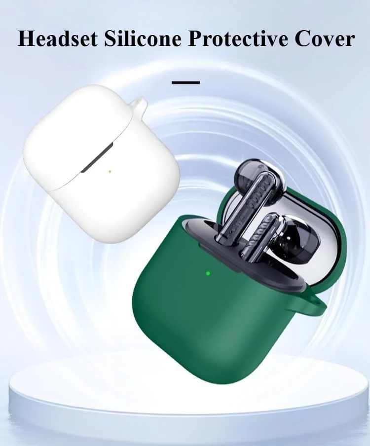 DL3 Mobilak Silicone Case Compatible with Oraimo Freepods Neo OTW-330S Earbuds, Soft Silicone Protective Case Cover, Shockproof Sleeve with Carabiner For Oraimo Freepods Neo OTW-330S - Green