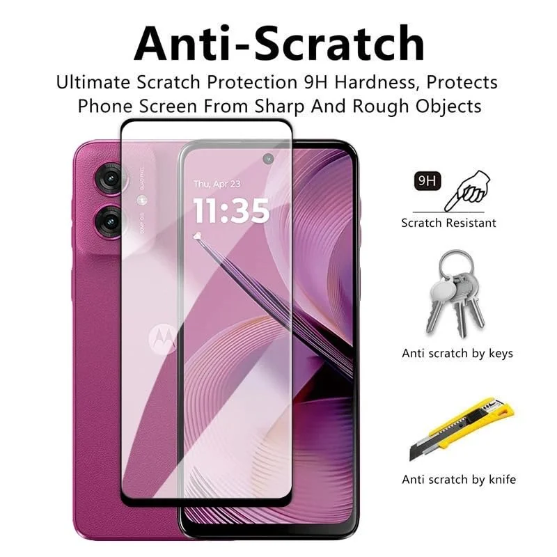 DL3 Mobilak for Motorola Moto G35 Tempered Glass Screen Protector, 9H Hardness Anti-Scratch Tempered Glass, Case Friendly, Anti-Scratch - Clear