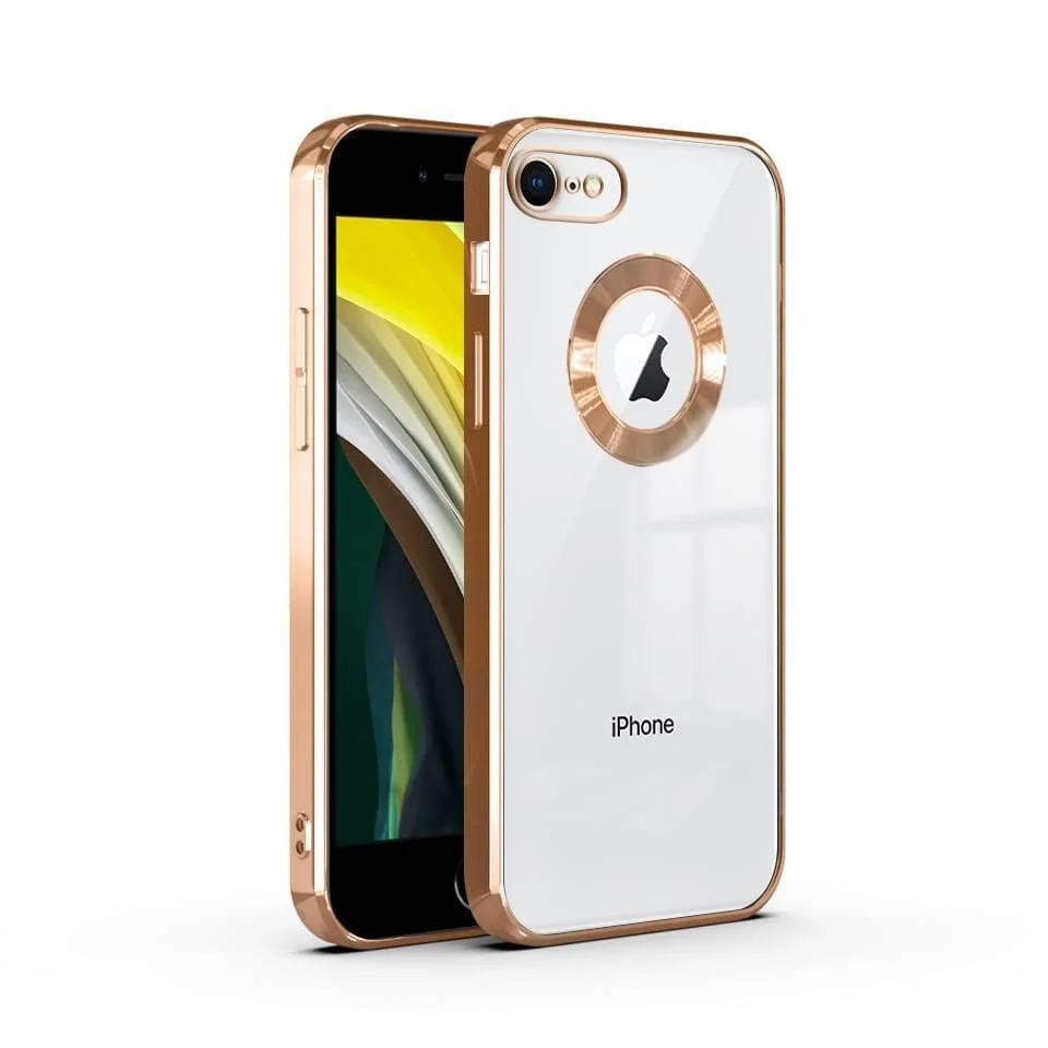 DL3 Mobilak Clear TPU Protective Case for iPhone 6 Plus / iPhone 6S Plus with Camera Protection and Shockproof Design - Gold