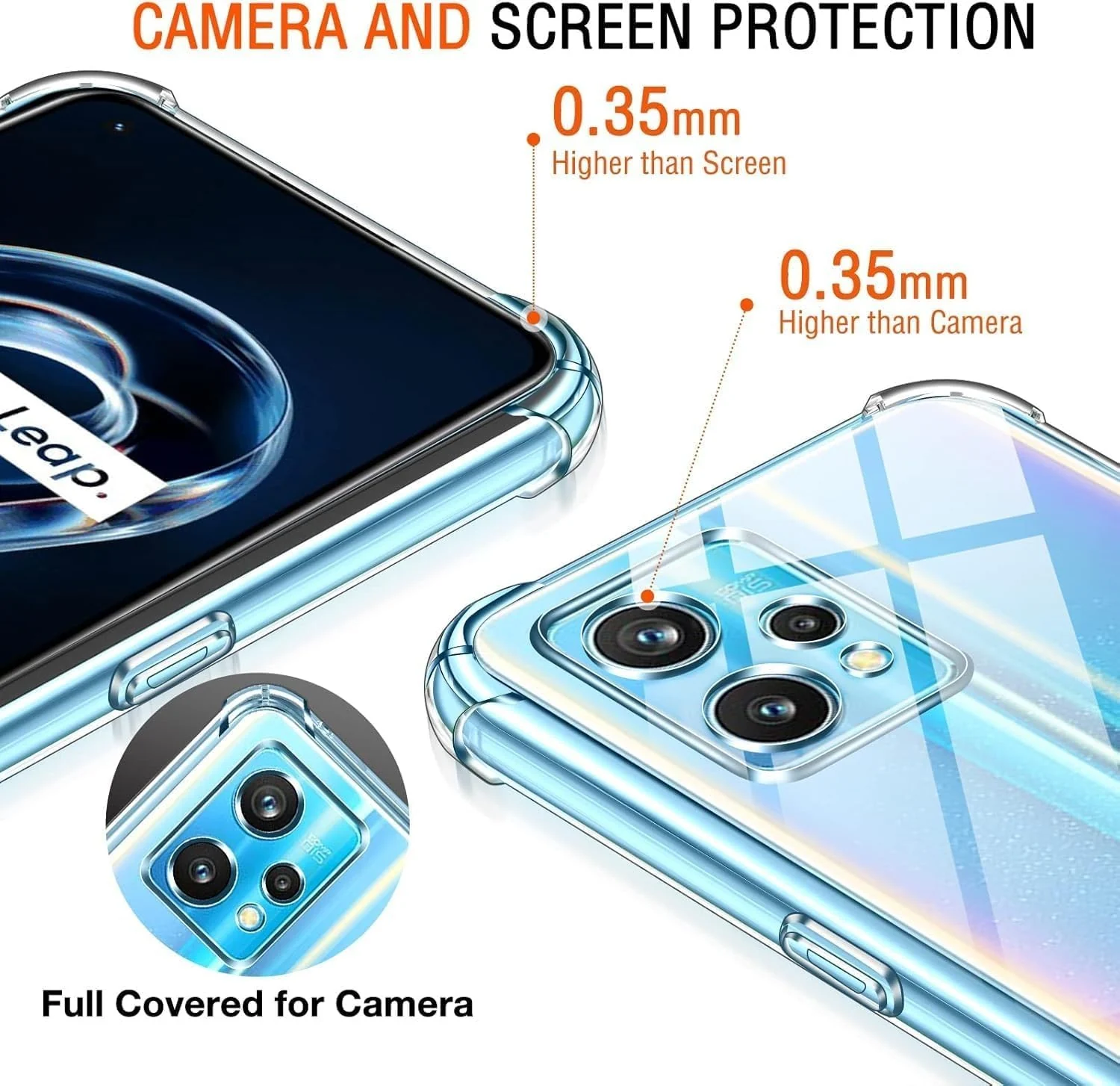 DL3 Mobilak Clear TPU Case for OPPO realme 9 Pro 5G, Camera protection, Shock-absorbing protection, Scratch-resistant surface - Clear