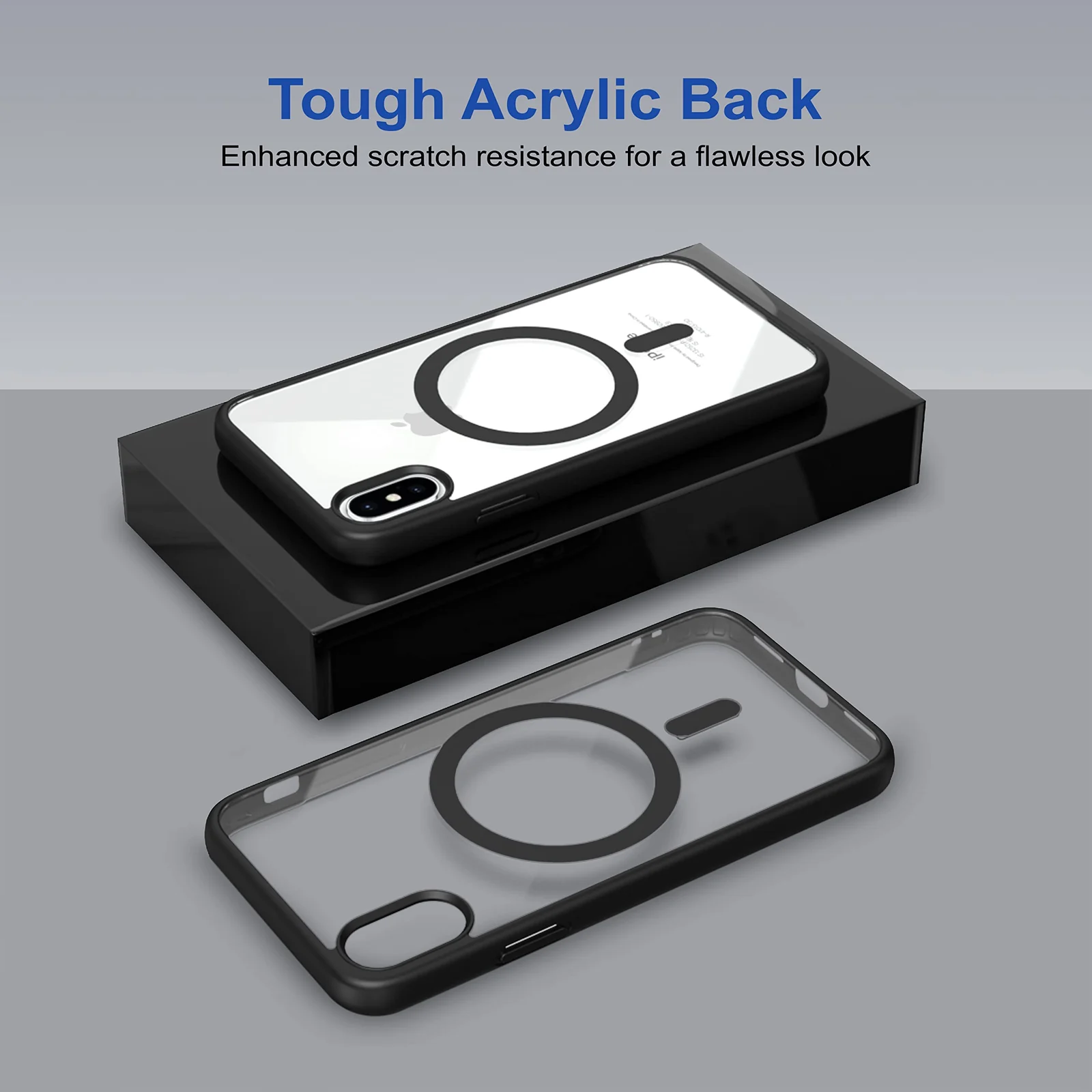 DL3 Mobilak Clear MagSafe-Compatible TPU Case for iPhone X / iPhone XS - Black