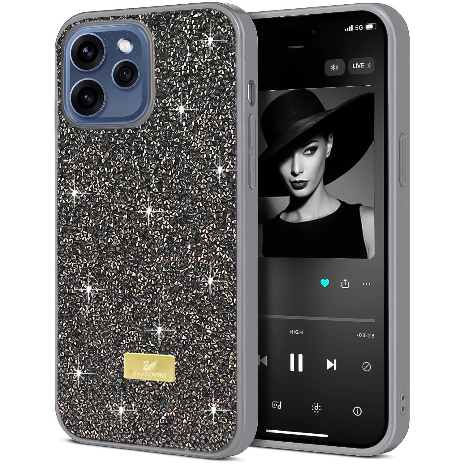 OPPO Reno 15 Pro — DL3 Mobilak Glitter Protective Case for OPPO Reno 15 Pro, Supports wireless charging, Shock-absorbing protection, Scratch-resistant surface