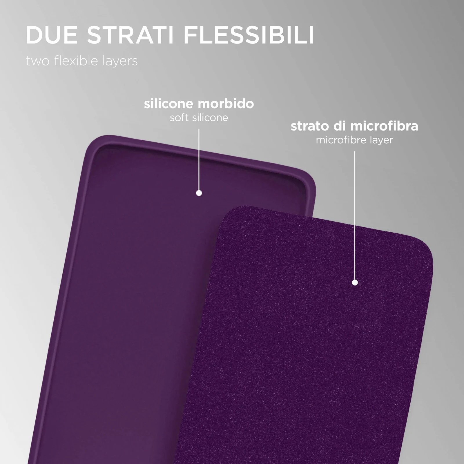 DL3 Mobilak Silicone Protective Case for Samsung Galaxy M31, Shock-absorbing protection, Scratch-resistant surface, Soft microfiber lining - Violet
