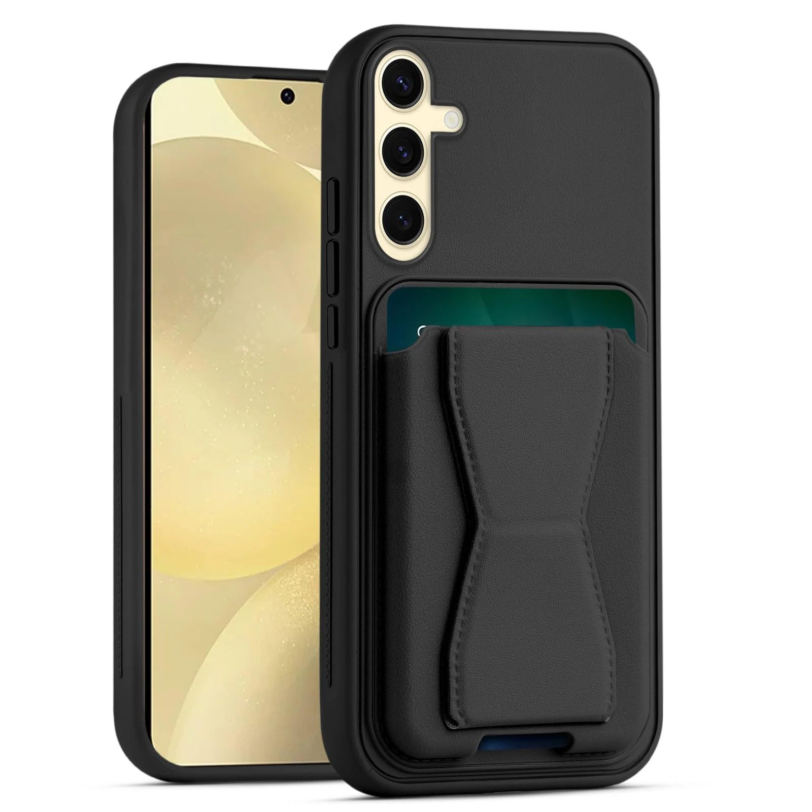 Dl3 Mobilak Leather Wallet Case Compatible with Samsung Galaxy A27 5G, Leather Back Cover With TPU Frame, Shockproof Protective Phone Case with Card Holder Stand - Brown