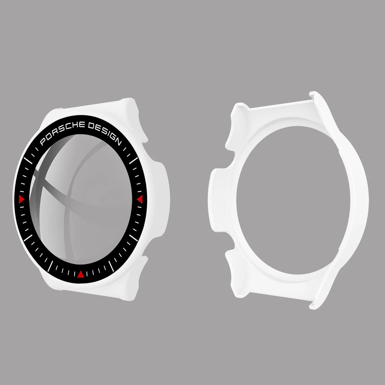 DL3 Mobilak Case Compatible with Huawei Watch GT2 Pro PC Cover with Bezel Tempered Glass Protection, Ultra Thin Full Protection for Huawei Watch GT 2 Pro Protective Case - White