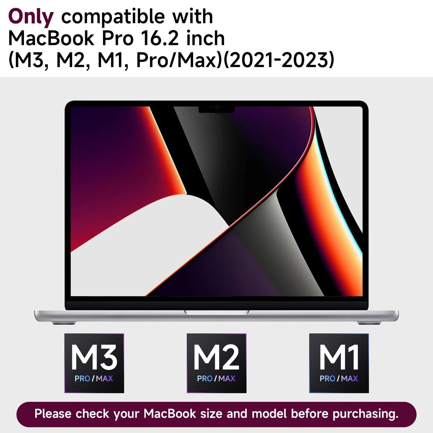 DL3 Mobilak Screen Protector Compatible with MacBook Pro 16 inch (M3 Pro, M3 Max/M2 Pro, M2 Max/M1 Pro, M1 Max), Anti Reflection/Anti Scratch Matte Laptop Screen Protector Guard for MacBook Pro 16.2'' - Clear