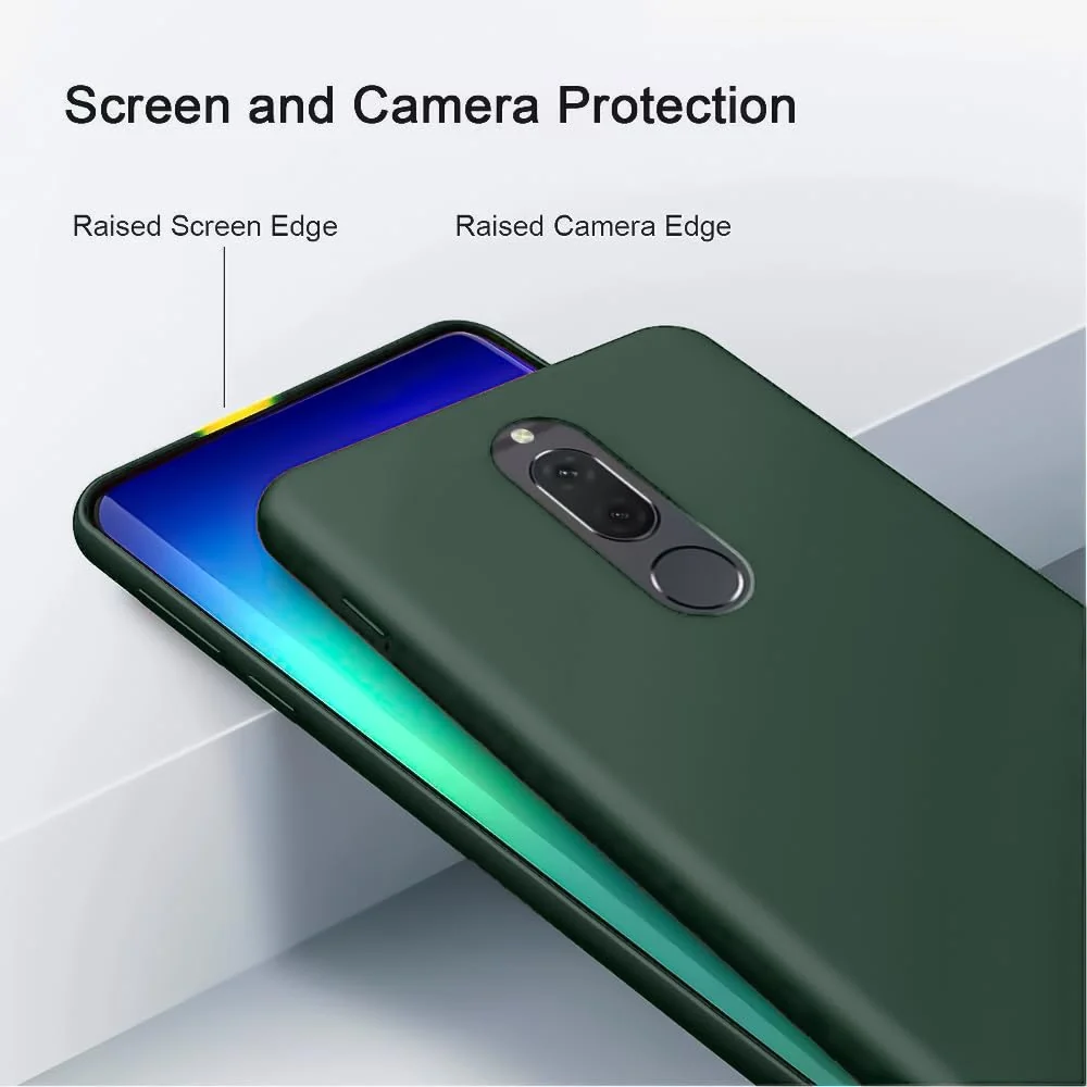 DL3 Mobilak Huawei Mate 10 Lite Case, Soft Flexible Silicone Gel Rubber Bumper Cover, Full Body Shockproof Protective Phone Case - Green