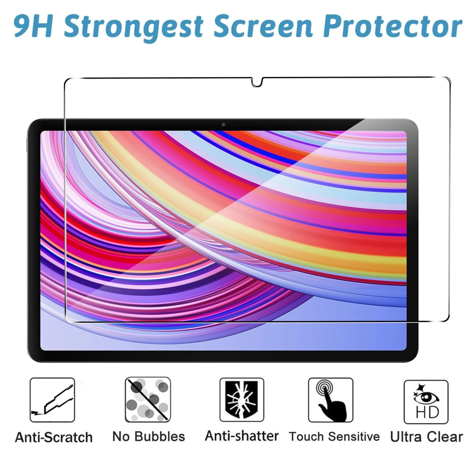 DL3 Mobilak Screen Protector For Xiaomi Redmi Pad Pro 2024 12.1 Tablet Tempered Glass Film [HD Crystal ] [Easy Installation] [Scratch Resistant] [9H Hardness] - Clear