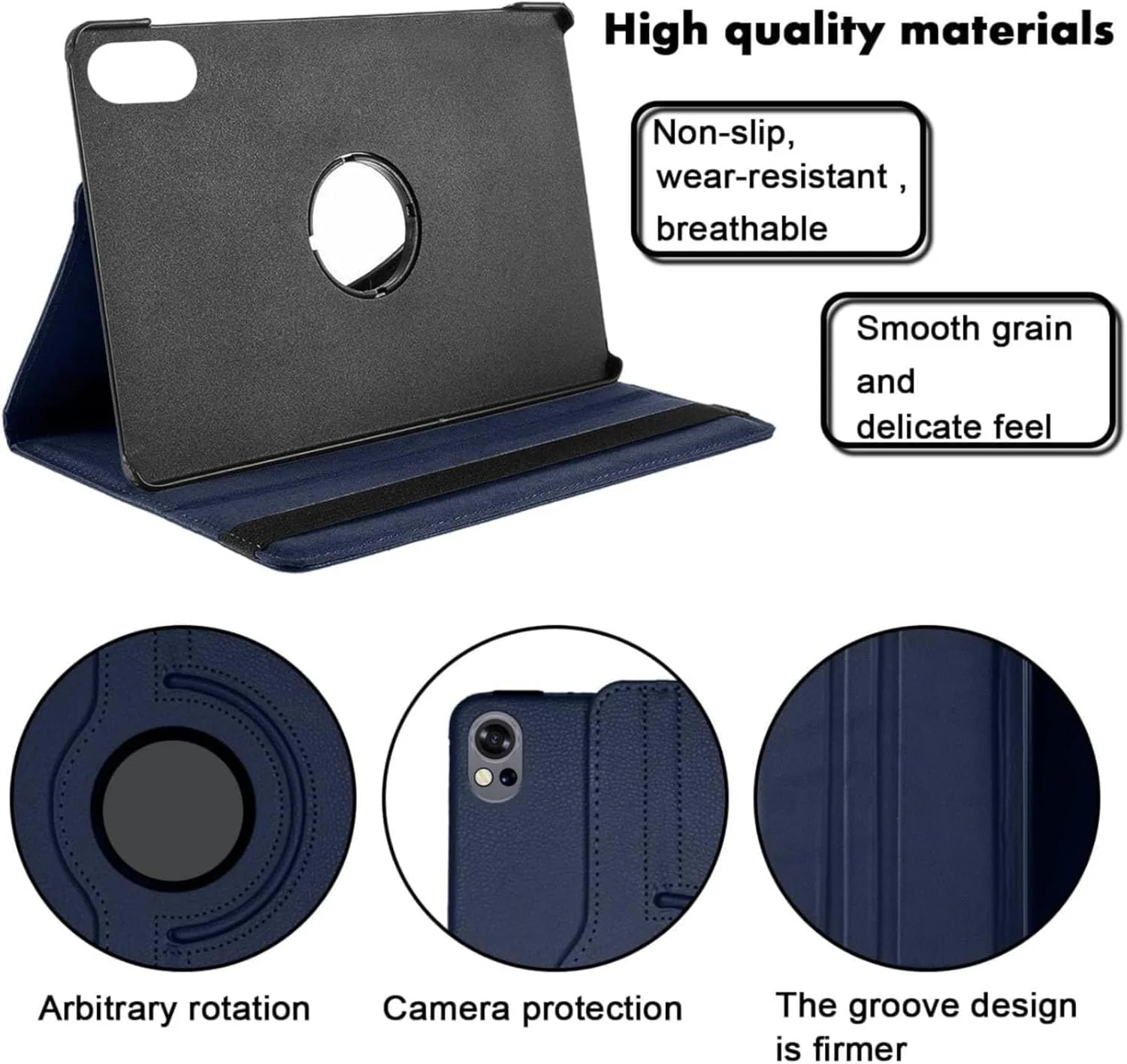 DL3 Mobilak Protective Cover for Huawei Matepad 12X 2024 / MatePad Air 12 inch 2024, 360° Rotatable Smart Stand, Leather Folio Flip Cover with Multi-Angle Viewing, Auto Wake Sleep - Blue