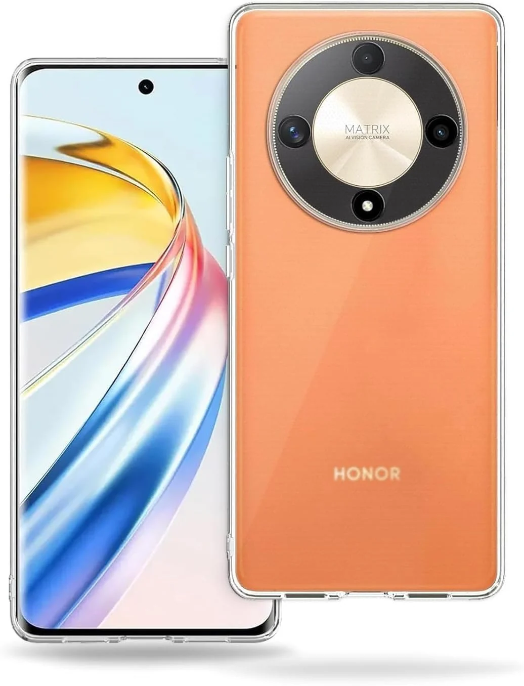 DL3 Mobilak Case Compatible with Honor X9C, Case Crystal Soft TPU Gel Case Flexible Silicone Anti-Scratch Camera Protection TPU Cover - Clear