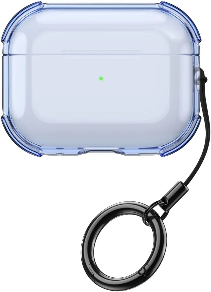 Dl3 Mobilak AirPods 4 Case, Clear TPU Material, Case Cover for Apple AirPods 4th (2024) Generation, Full-Body Protection, Lightweight, Anti-Scratch, Shockproof, Dustproof, Anti-Lost - Blue