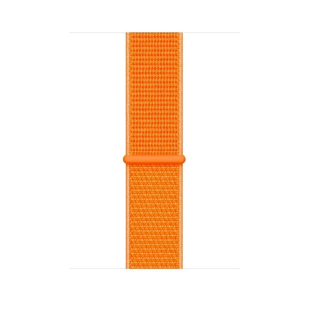 DL3 Mobilak Sport Loop Straps For Apple Watch Strap 41mm 40mm 38mm, Breathable Nylon Men Women Strap, Adjustable Elastic Braided Replacement Band for iWatch Series 8/SE/7/6/5/4/3/2/1 - Spicy Orange