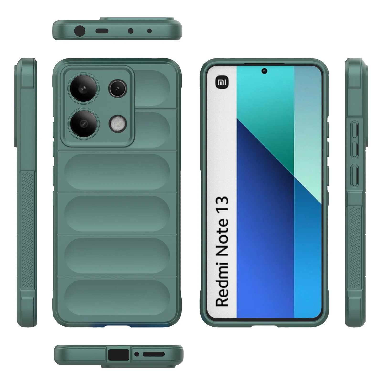 DL3 Mobilak Rugged Protective Case for Xiaomi Redmi Note 13 4G, Camera protection, Shock-absorbing protection, Non-slip grip - Green