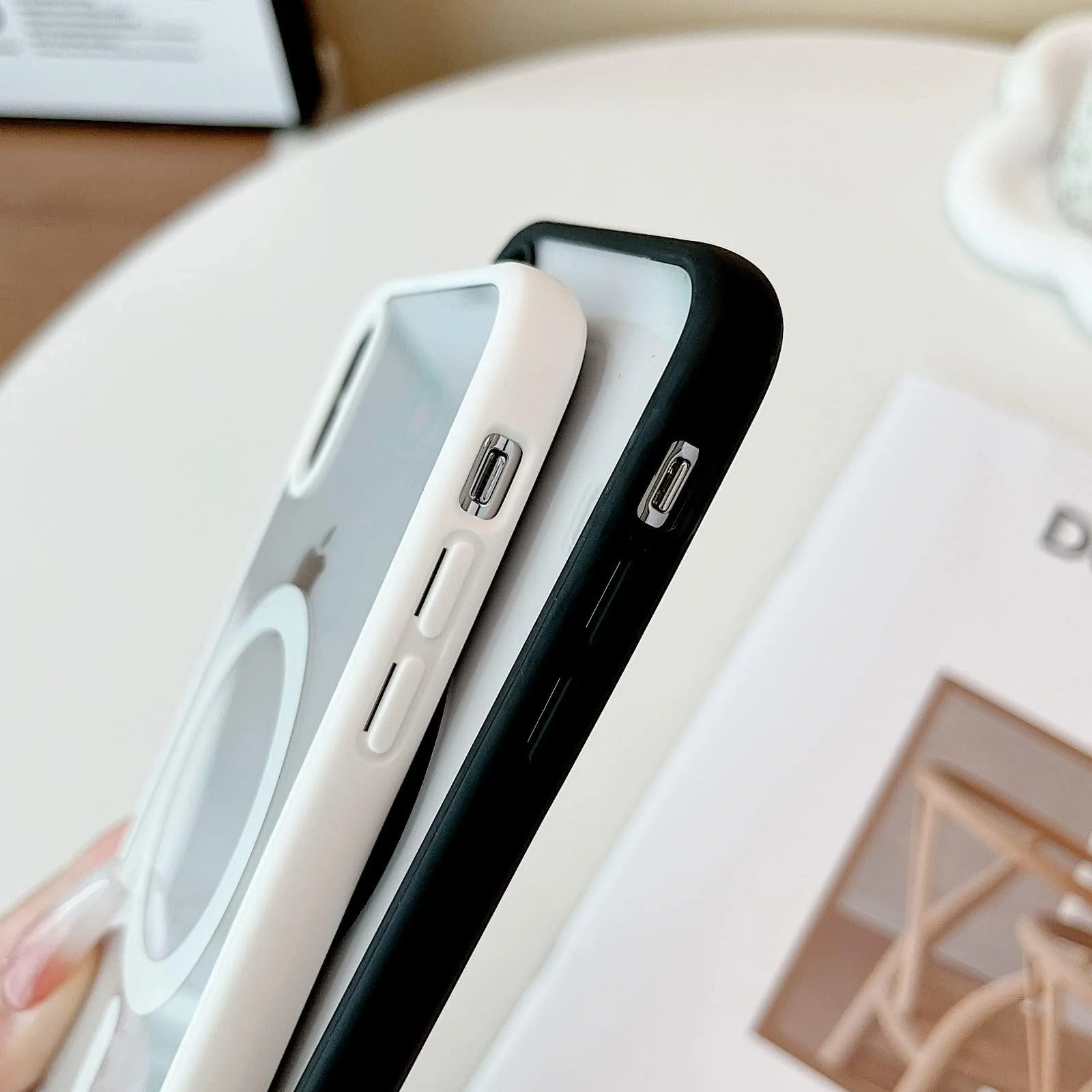 DL3 Mobilak Case Magnetic Crystal Clear for iPhone XS Max Case MagSafe [Not Yellowing] [Military Protection] [No.1 Strong Magnets] Slim Phone Case Thin Cover - White
