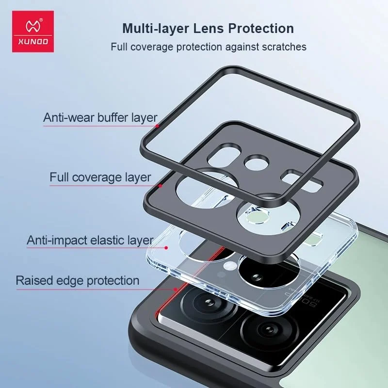DL3 Mobilak Clear TPU Case for Xiaomi 13T / Xiaomi 13T Pro / Redmi K60 Ultra, Camera protection, Shock-absorbing protection, Scratch-resistant surface - Black