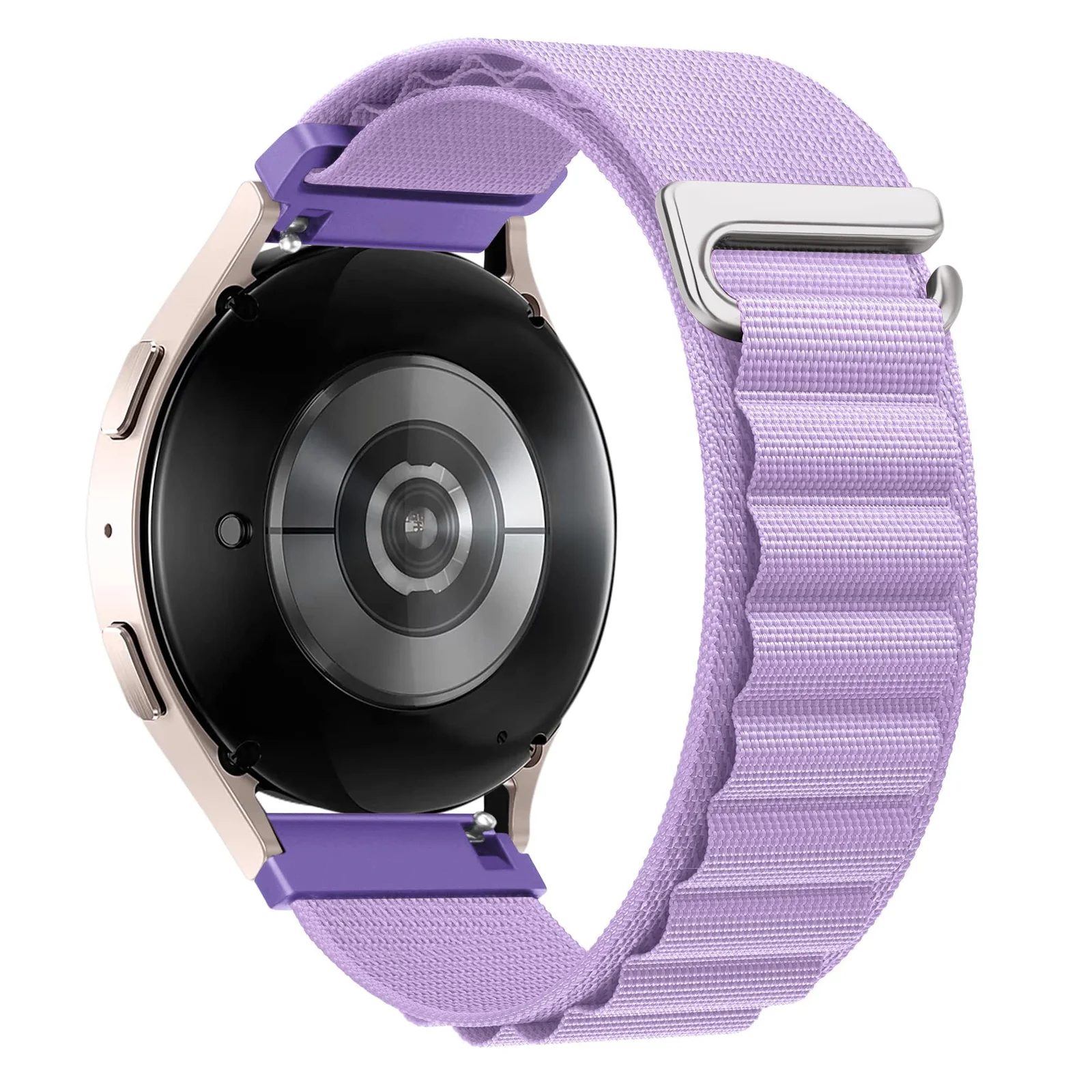 DL3 Mobilak Alpine Loop Bands Sport Nylon 20MM For Samsung Galaxy Watch 7 6 5 4 40mm 44mm/5 Pro 45mm/S2 classic/active 2 40mm 44mm/Amazfi GTS 2/2e/GTS 3/3 Pro/GTS 4/GTS 2 Mini/3 Mini/4 Mini/Bip 3 Pro - Light Purple