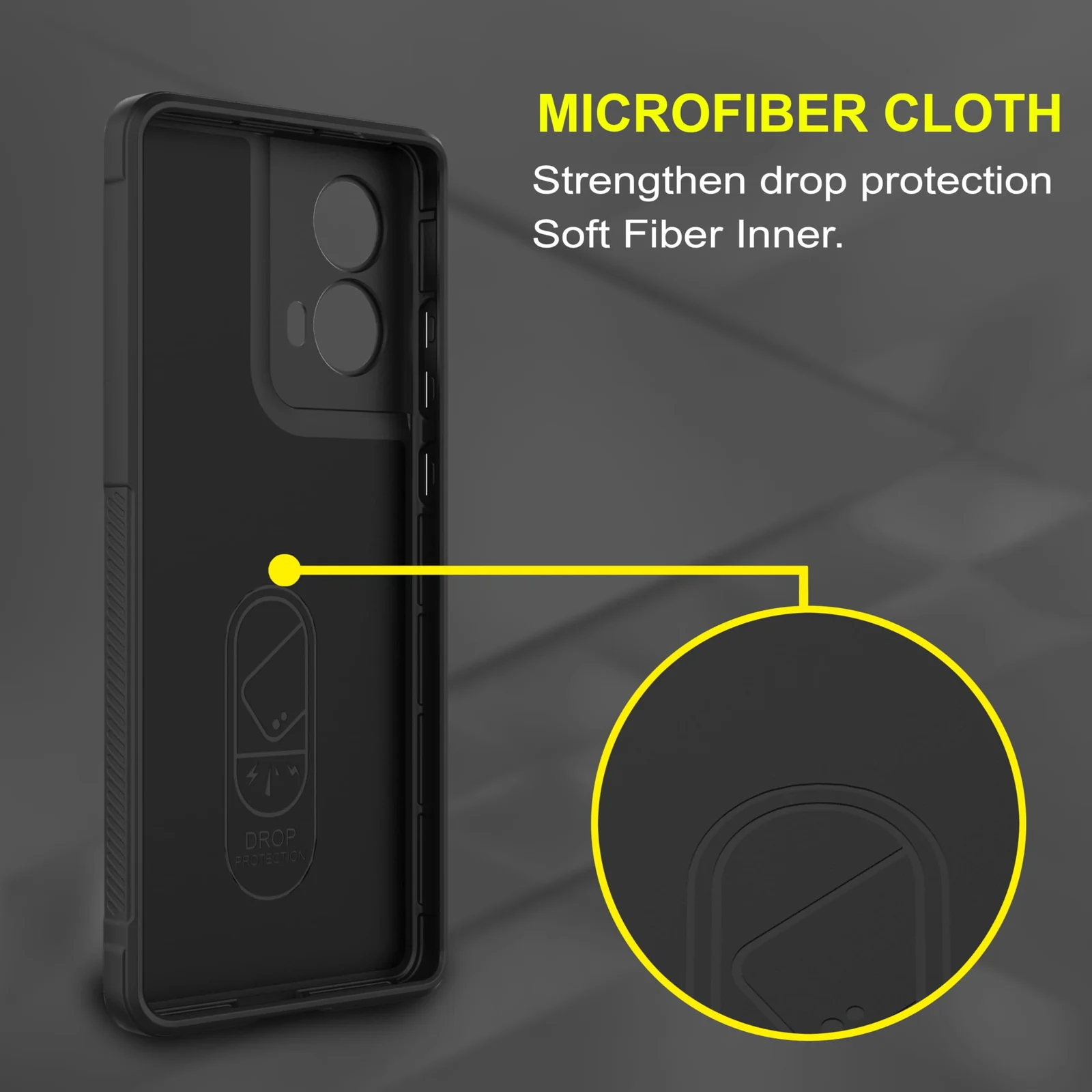 DL3 Mobilak Silicone Case for Motorola Moto G85 5G / Motorola Edge 50 Fusion Heavy Duty Protective [Slim Fit] Shockproof Soft Protective Shock-Absorption TPU Cover With Camera Protection - Black