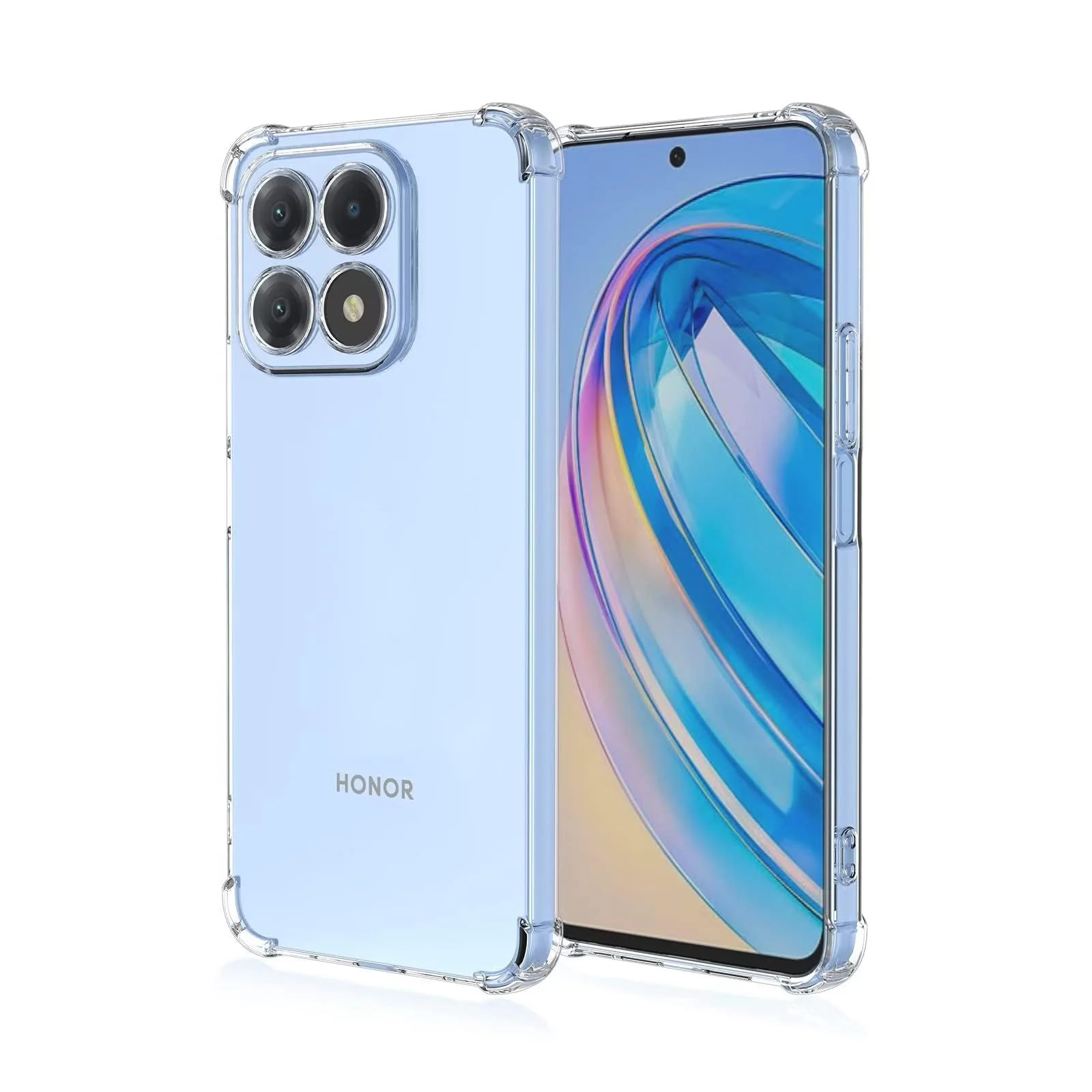 Dl3 Mobilak Case Compatible with Honor X9a 5G / Honor Magic 5 Lite, Cover Silicone Transparent TPU Gorilla Anti-shock Protector Camera Shockproof Corners - Clear