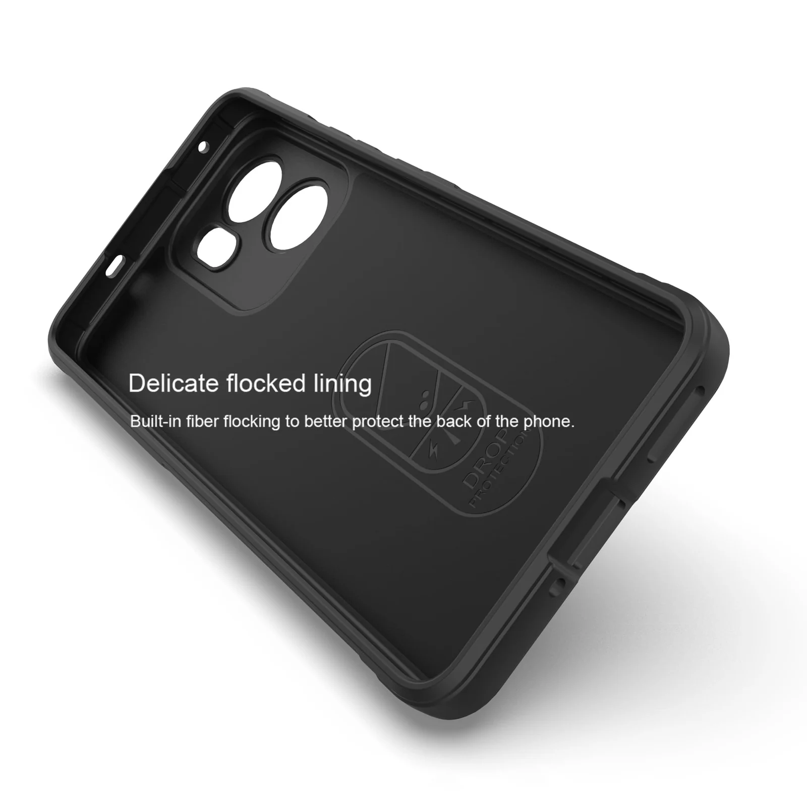 DL3 Mobilak Flexible Silicone and TPU Protective Case with Camera Protection for OPPO Reno 13F - Black