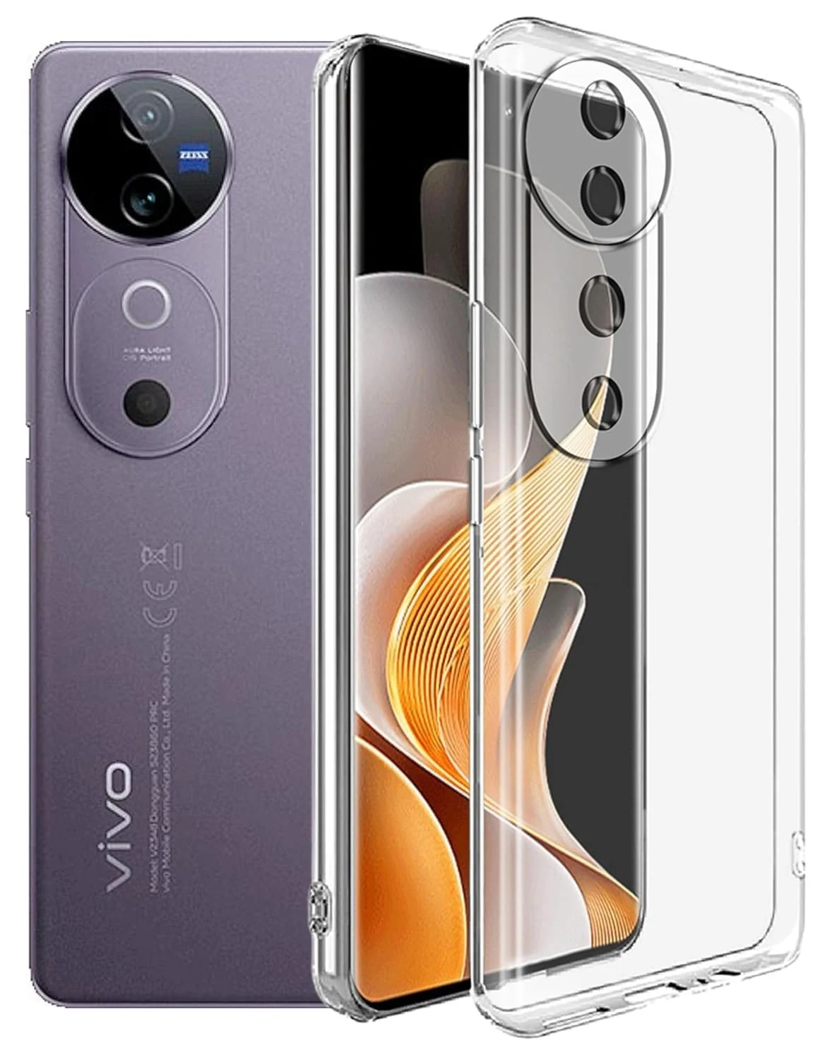 DL3 Mobilak Case Compatible with vivo V40 5G/V40 Pro 5G/vivo S19 Pro, Case Crystal Soft TPU Gel Case Flexible Silicone Anti-Scratch Camera Protection TPU Cover - Clear