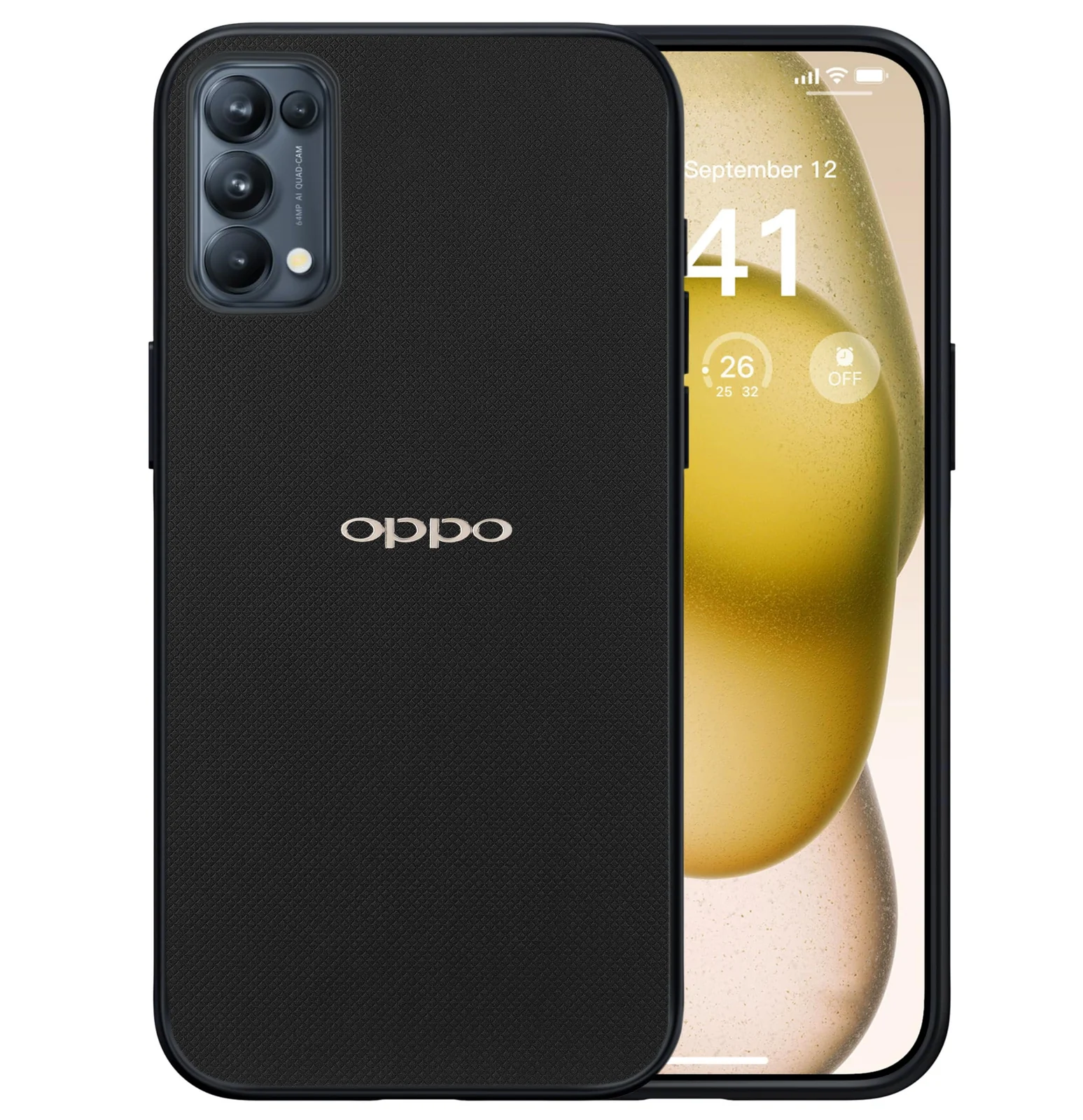 Dl3 Mobilak Compatible with Oppo Reno 5 5G / Find X3 Lite / 5K Case Dual Layer Heavy Duty Cell Phone Protective Cover Shockproof Rugged with Non-Slip Textured - Brown
