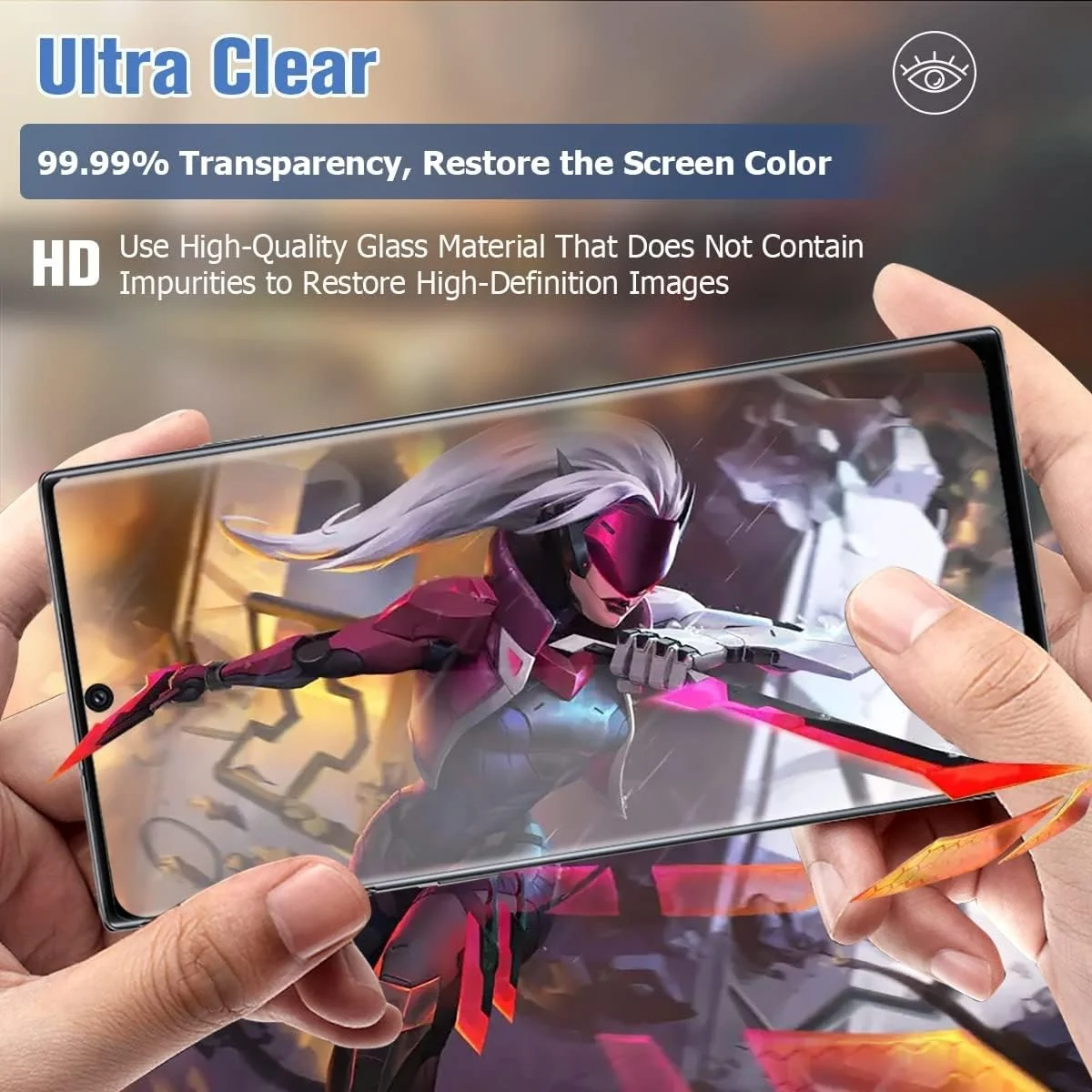 DL3 Mobilak Screen Protector for Samsung Galaxy Note 10 Plus, Tempered Glass Screen Saver Premium HD Protective, Scratch Resistant, NO-Bubble, 9H Hardness, Full Coverage - Clear