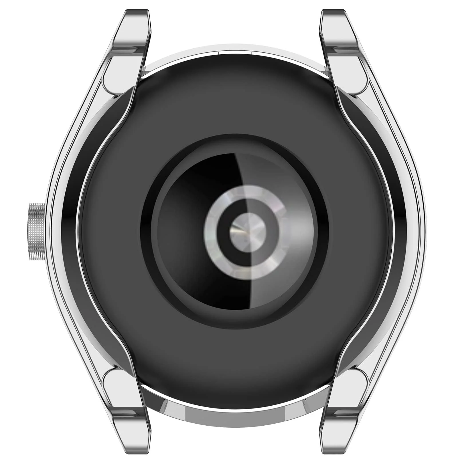 DL3 Mobilak Case Compatible for Huawei Watch Buds Screen Protector, Soft TPU Silicone Bumper Case Shockproof Scratch Resistant Full Coverage Shell Protective Case Cover for Huawei Watch Buds - Silver