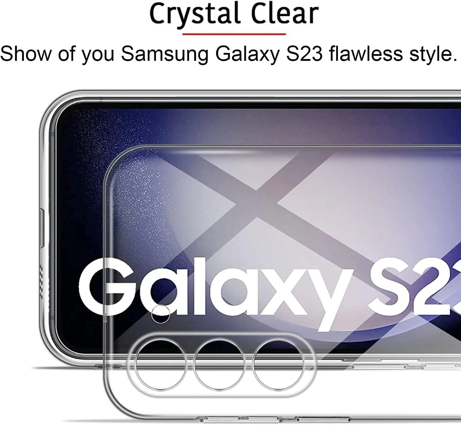 DL3 Mobilak Clear TPU Case for Samsung Galaxy S23, Camera protection, Shock-absorbing protection, Scratch-resistant surface - Clear