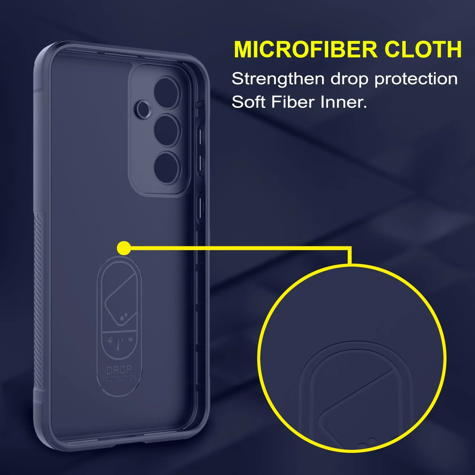 DL3 Mobilak Rugged Protective Case for Samsung Galaxy A55, Camera protection, Shock-absorbing protection, Non-slip grip - Blue