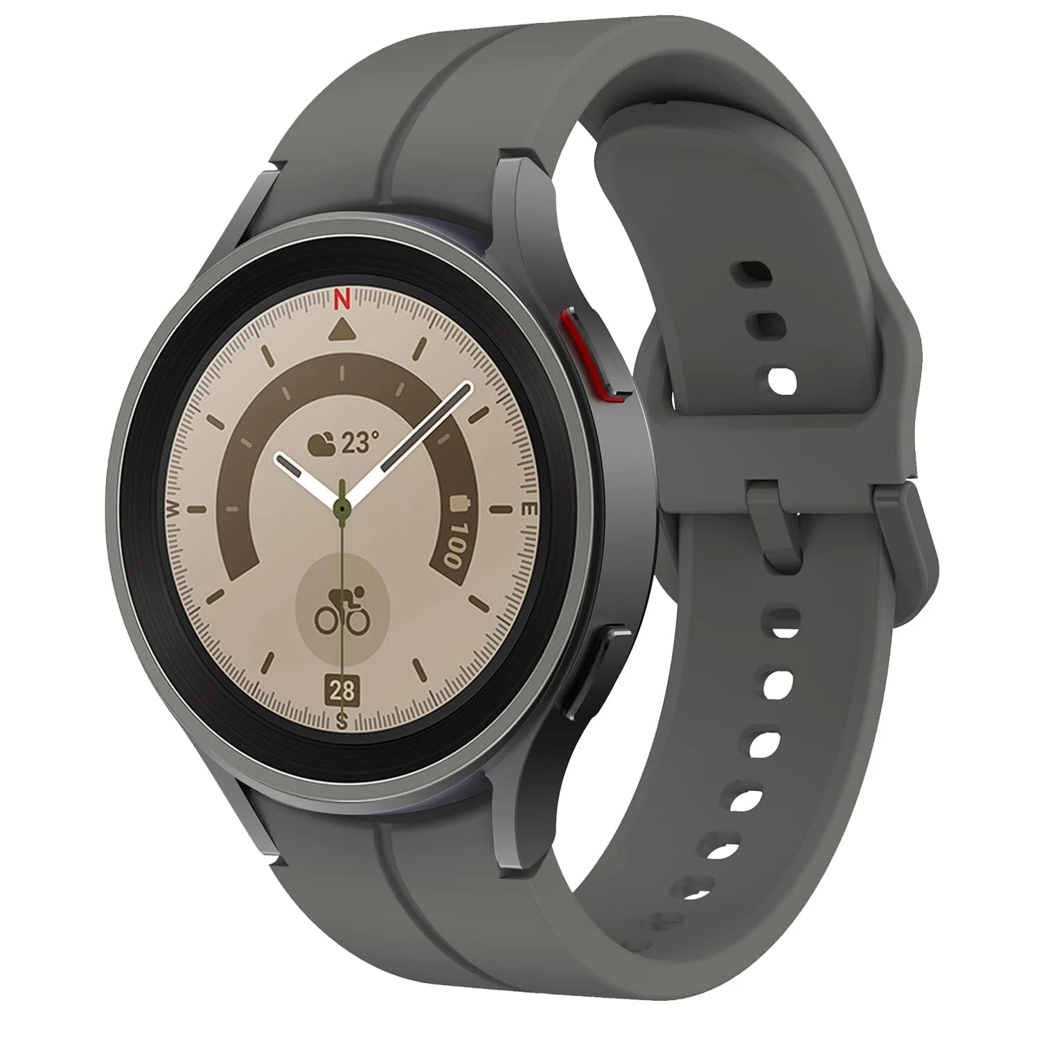 DL3 Mobilak Sport Watch Band Compatible with Samsung Galaxy Watch 7 FE 6 5 4 Band 40mm 44mm/ Galaxy Watch 6 Classic Bands 43mm 47mm/Watch 5 Pro Band 45mm/ Galaxy Watch4 Classic Band 42mm 46mm, No Gap - Dark Gray