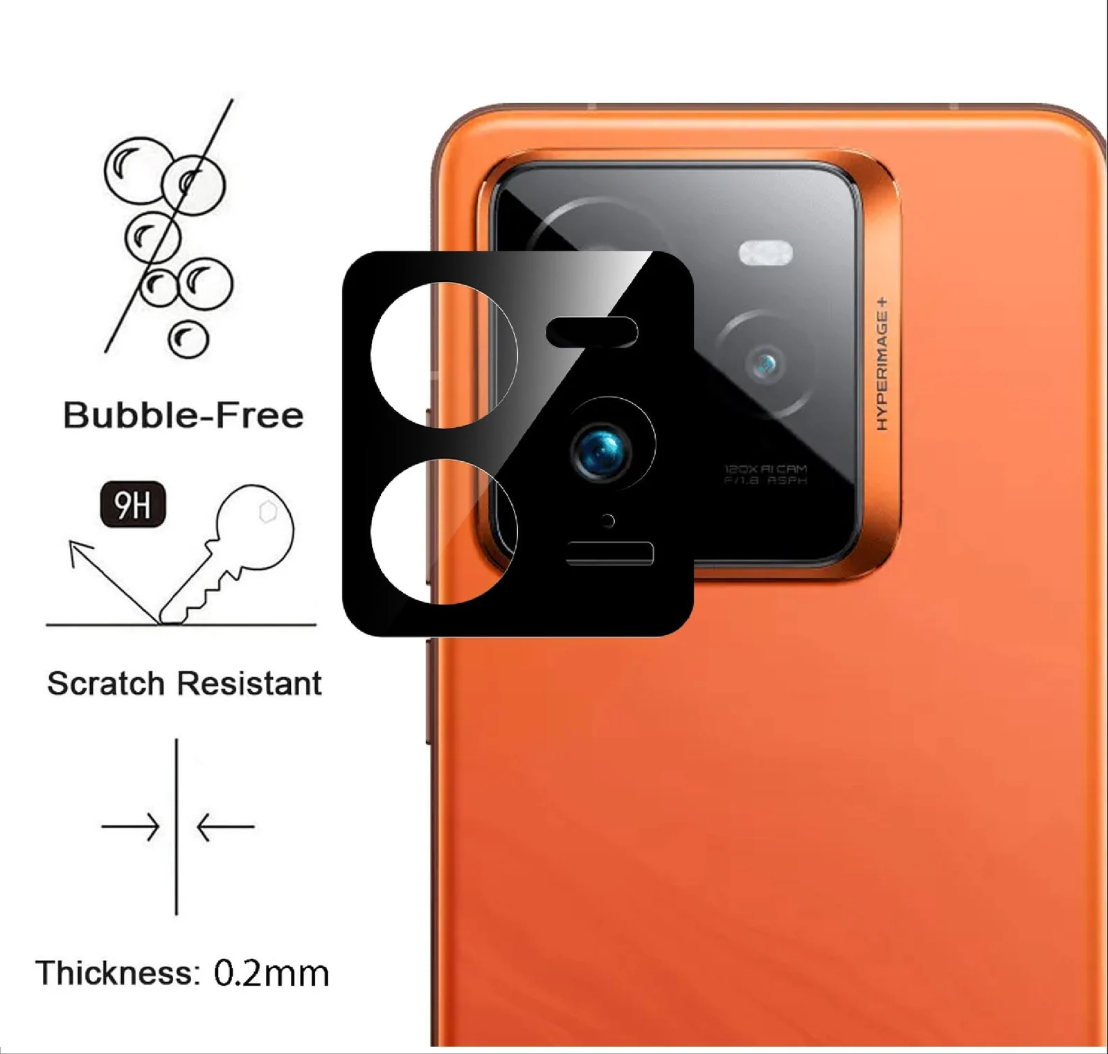 DL3 Mobilak realme GT 7 Pro/GT7 Pro 5G Camera Lens Protector Tempered Glass Screen Protector HD [Full Coverage][Anti-Scratch] Drop Protection Ultra Clear/Thin Lens Protector Case - Black