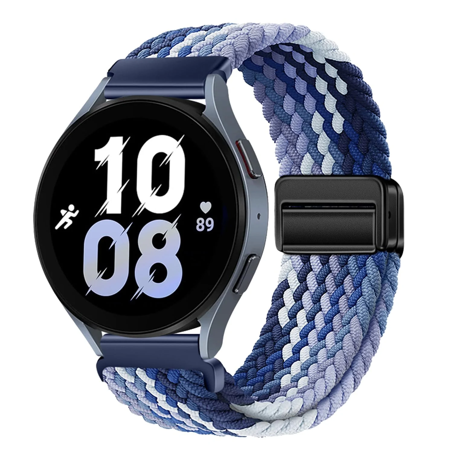 DL3 Mobilak 22mm Magnetic Band for Redmi Watch 5 Active/5 Lite/Samsung Galaxy Watch 3 45mm/Watch 46mm/Gear S3/Huawei watch GT6 GT5 46MM/GT2E/GT6 Pro/GT 5 Pro/Amazfit GTR 4/3, Stretchy Braided Nylon Sport Strap - Gradient Blue