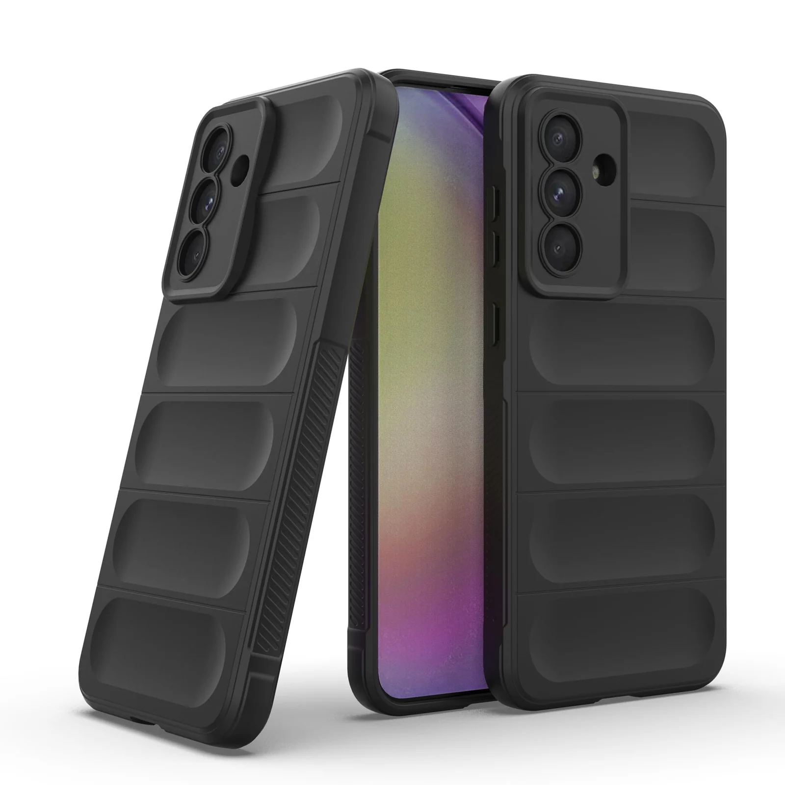 DL3 Mobilak Soft Silicone Protective Case for Samsung Galaxy A36 / Samsung Galaxy A56 with Camera Protection - Black