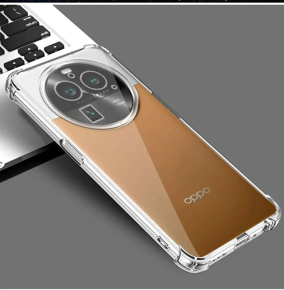 DL3 Mobilak Clear TPU Case for OPPO Find X6 5G, Camera protection, Shock-absorbing protection, Non-slip grip - Clear