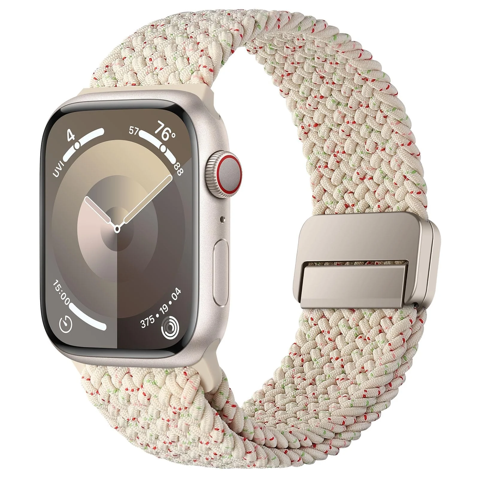 DL3 Mobilak Sport Solo Loop Compatible with Apple Watch Band 42mm 44mm 45mm 46mm 49mm for Women Men, Magnetic Strap Stretchy Braided Wristband for iWatch Series 11 10 9 8 7 6 5 4 3 Ultra 3 2 1 SE SE2 - Black